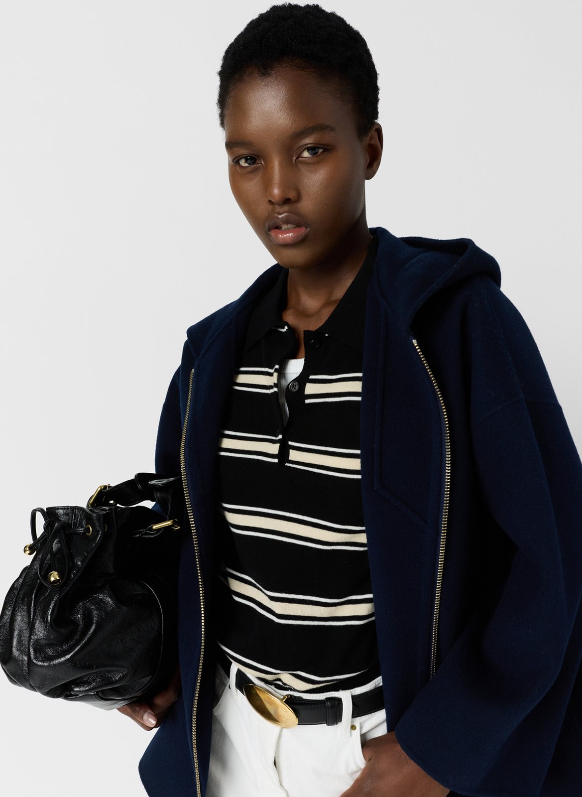 Weiter Wollumhangmantel GERARD DAREL Blau