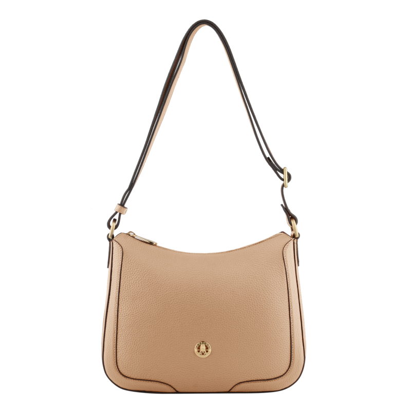 Crossbody bag in cowhide leather Brown