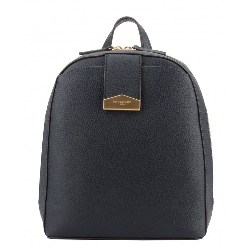 Calfskin leather backpack Blue