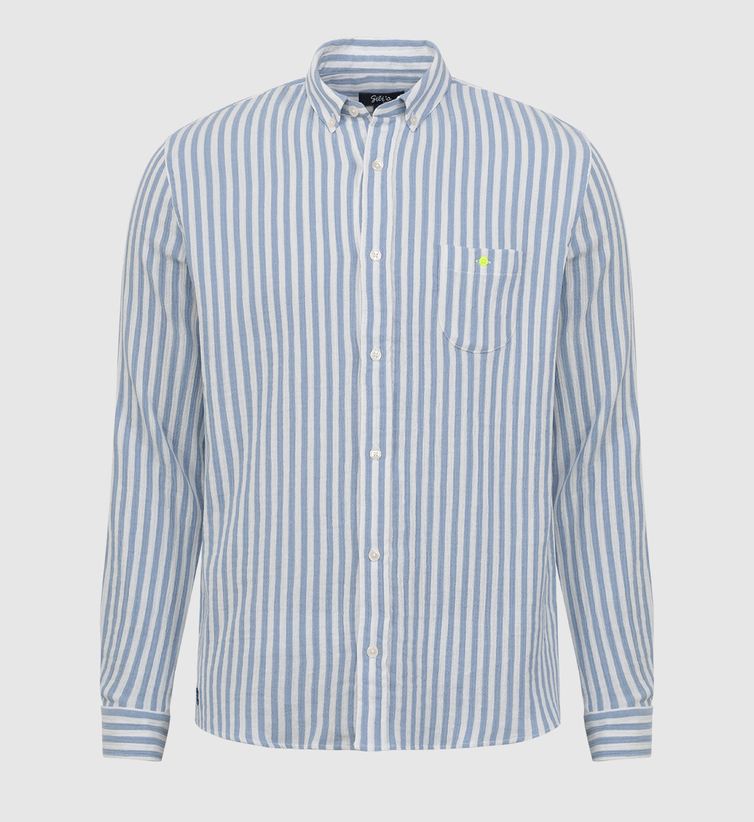 Striped cotton gauze shirt GILI'S Blue