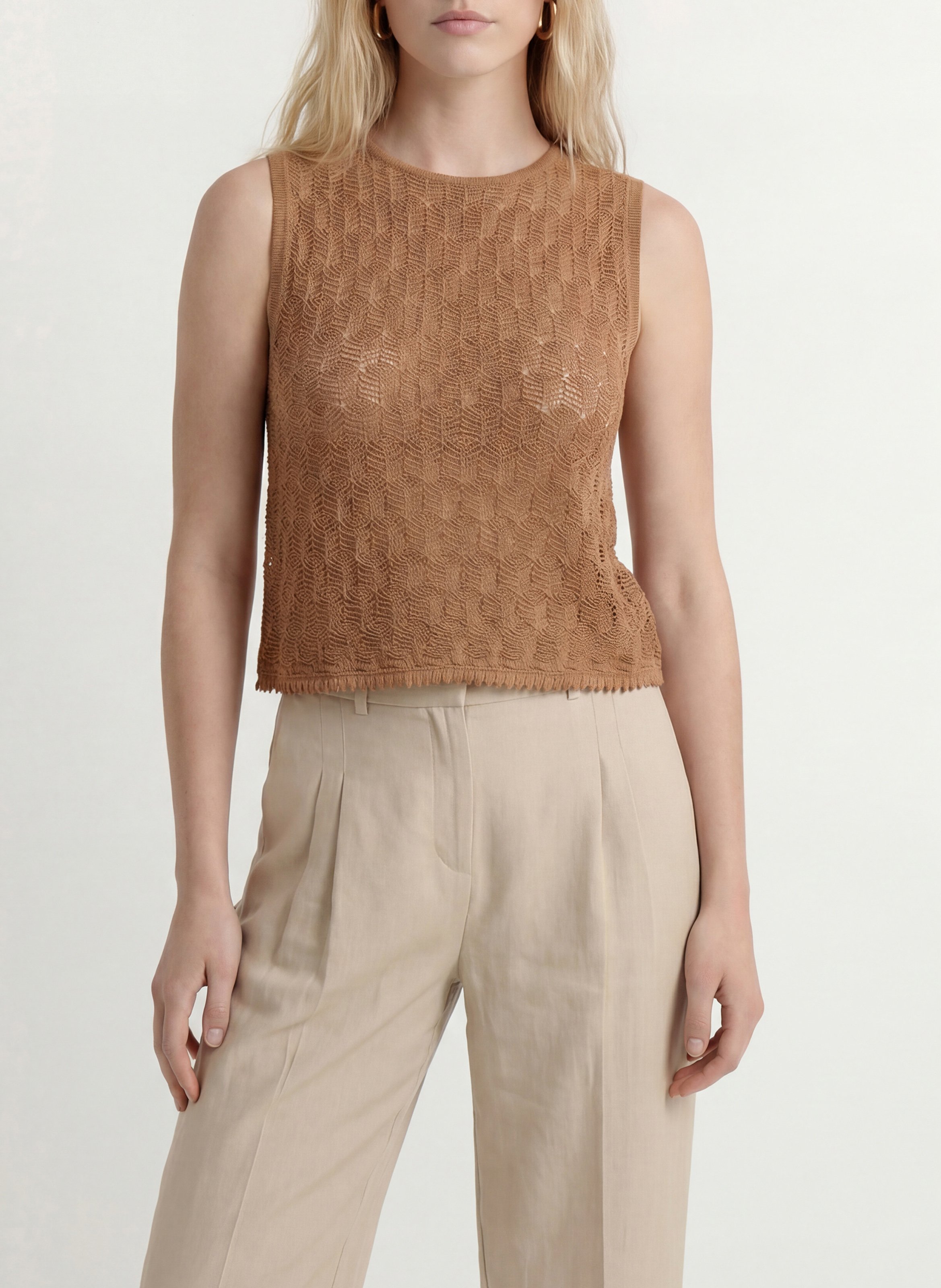 Ärmelloses Top mit offenem Rücken KOOKAI Braun