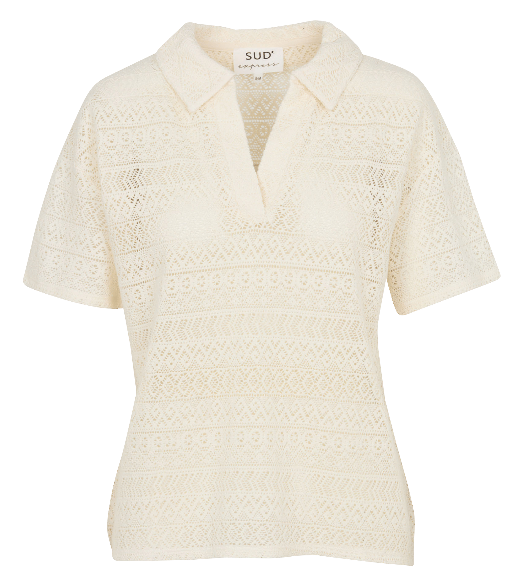 Top mit Hemdkragen SUD EXPRESS Beige