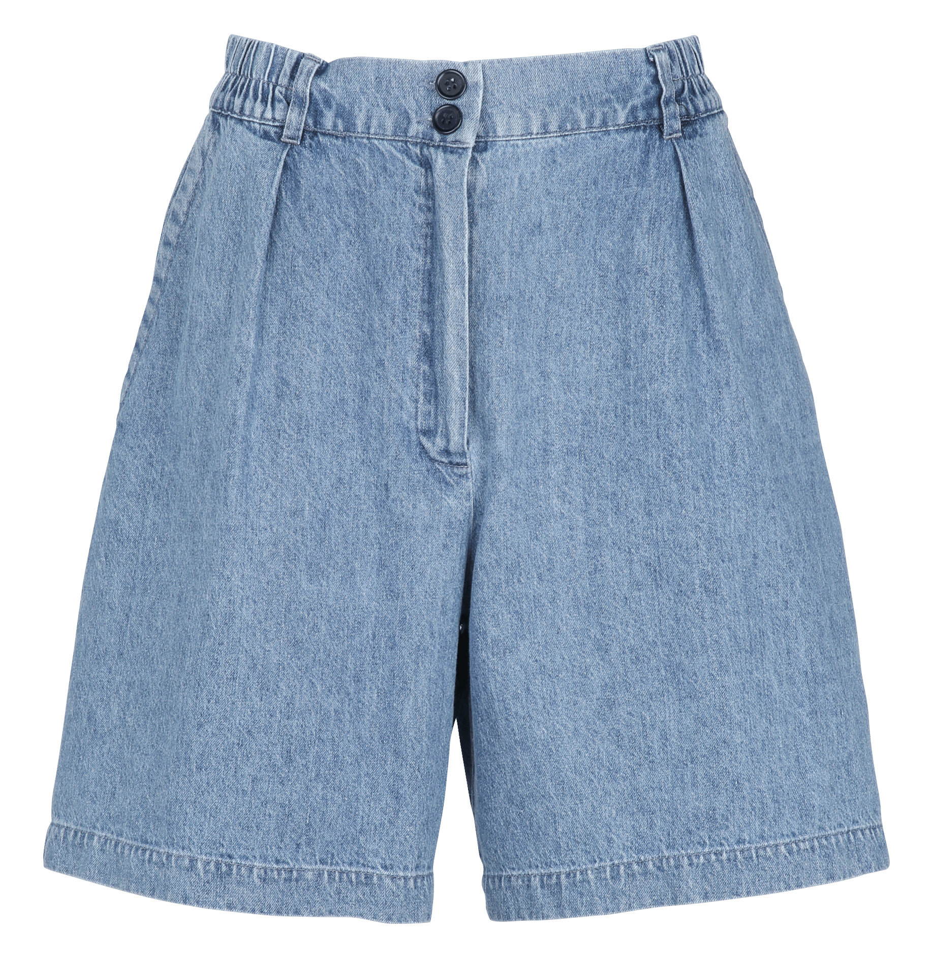 Recht short | biokatoenblend SUZIE WINKLE Blauw