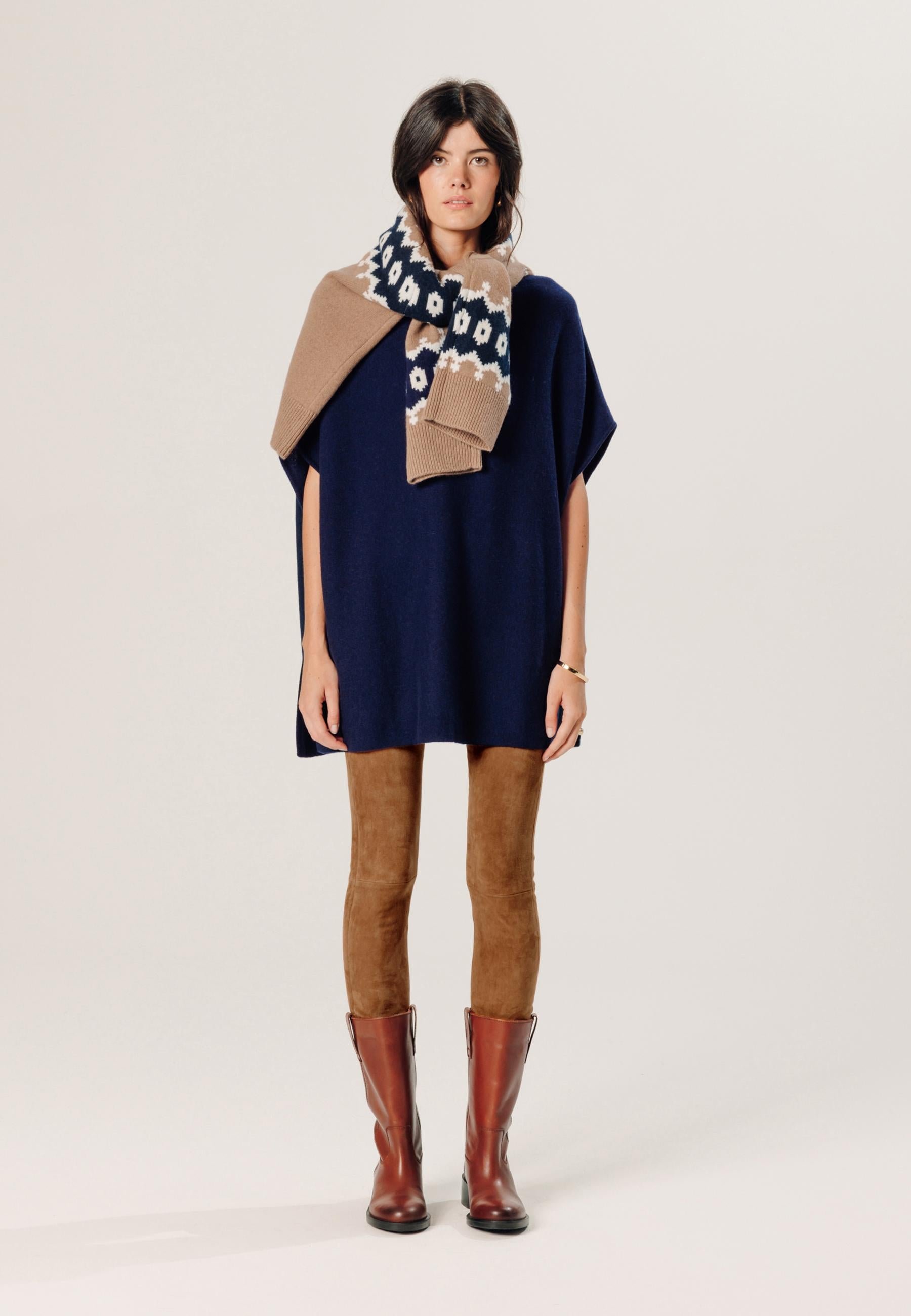 Cashmere poncho RODIER Blue