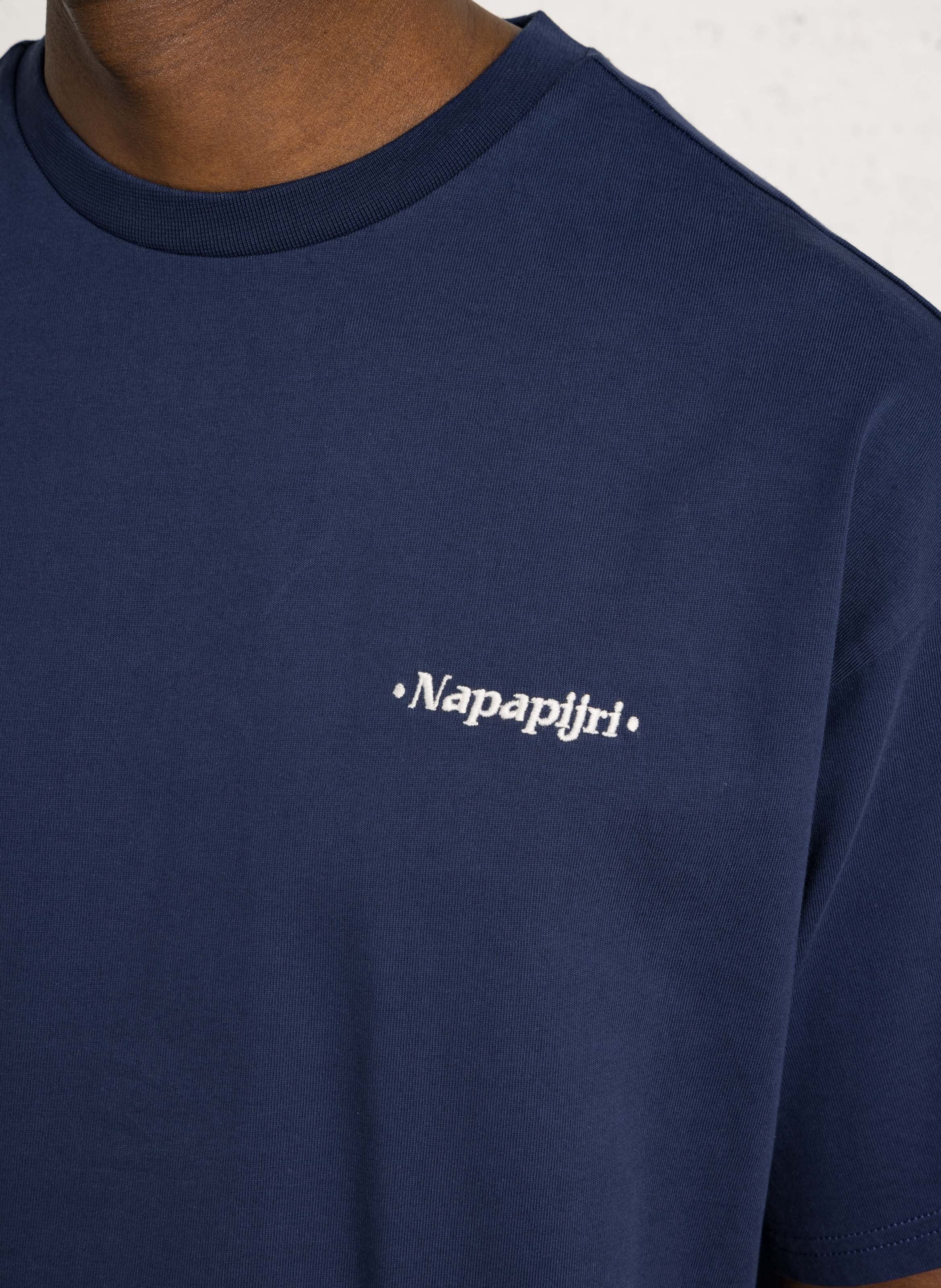 Tee-shirt col rond en coton NAPAPIJRI Bleu