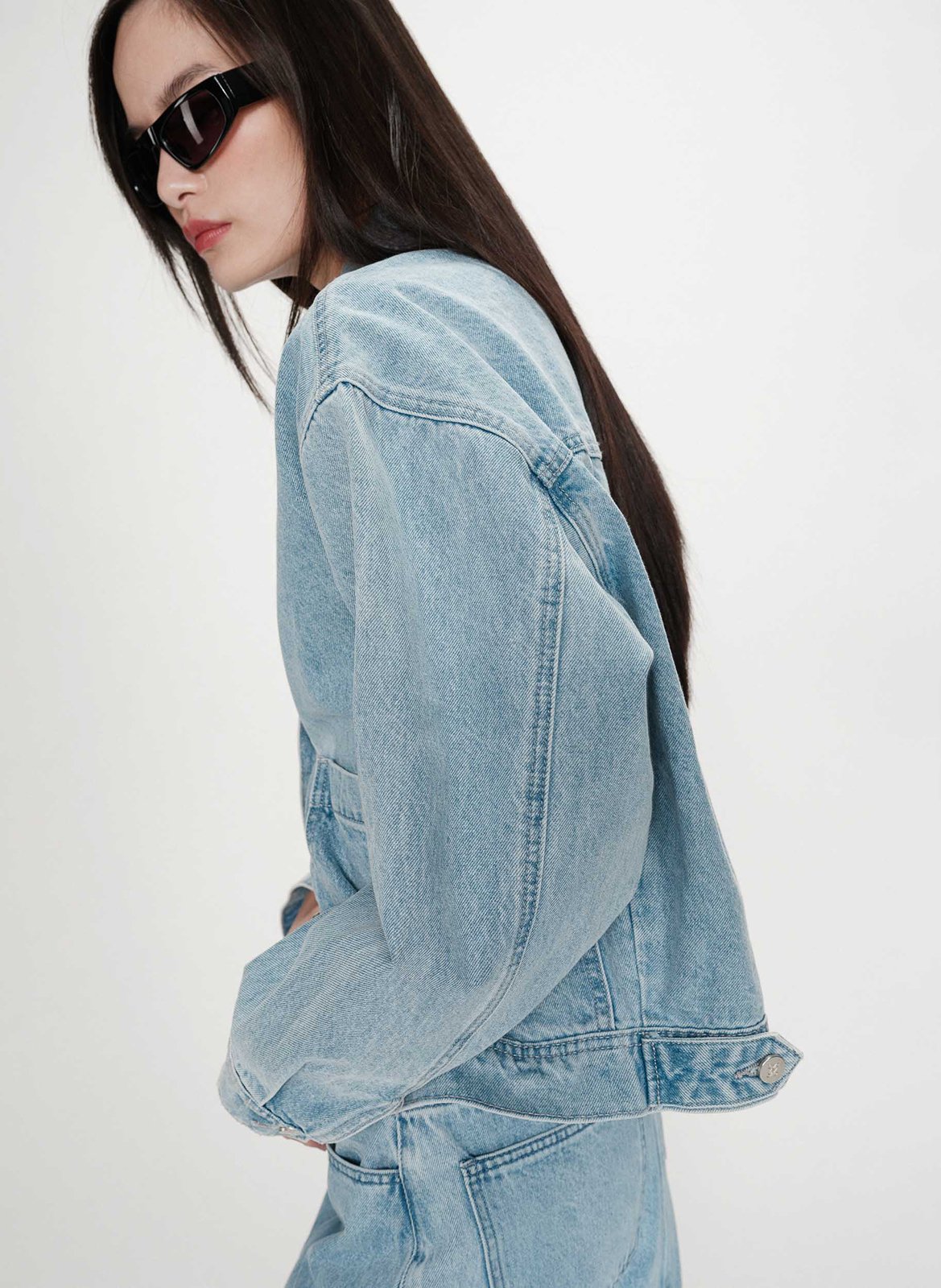 Boxy denim jacket GRACE ET MILA Blue