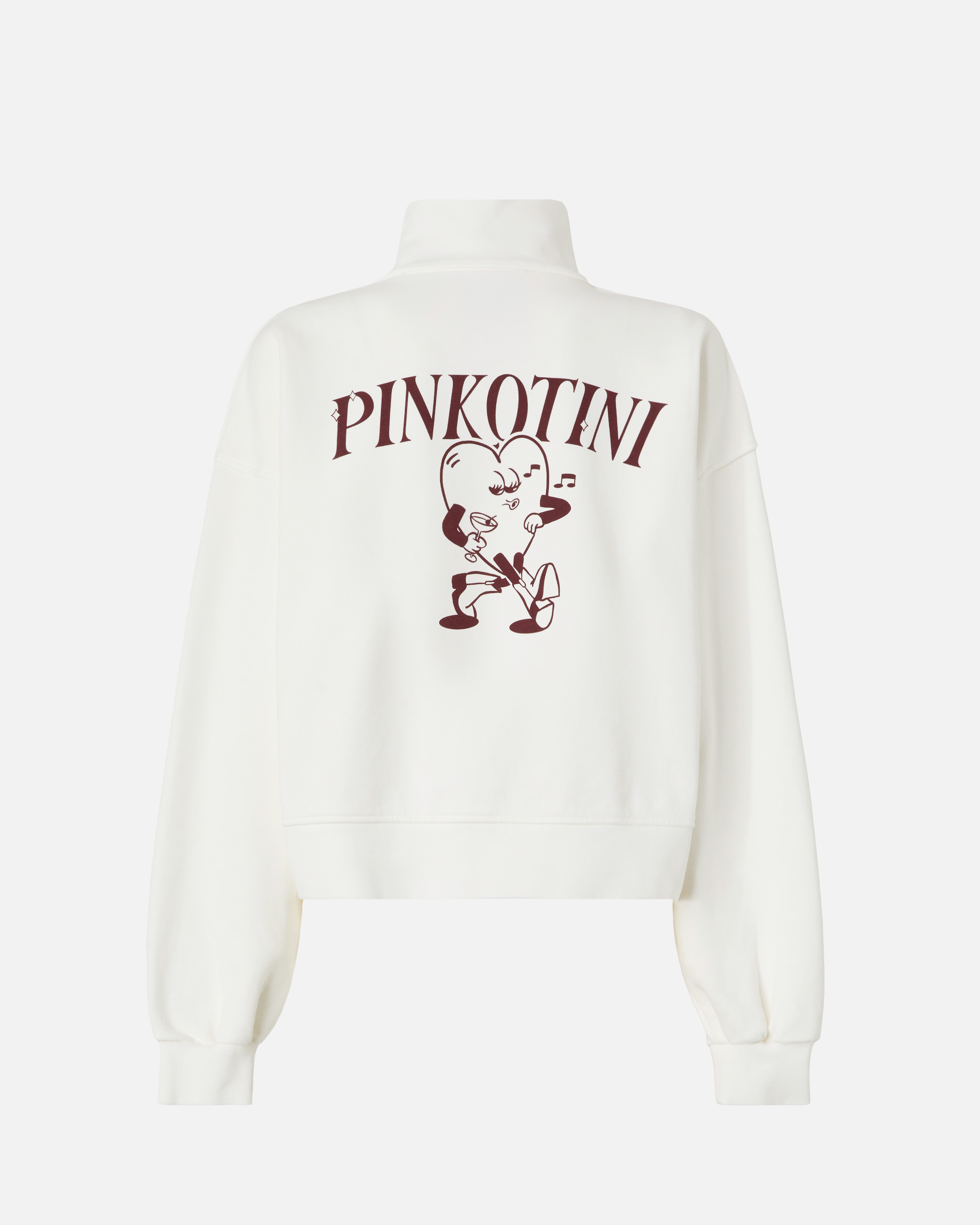 Sweat-shirt avec imprimé cœur et pinkotini PINKO Blanc