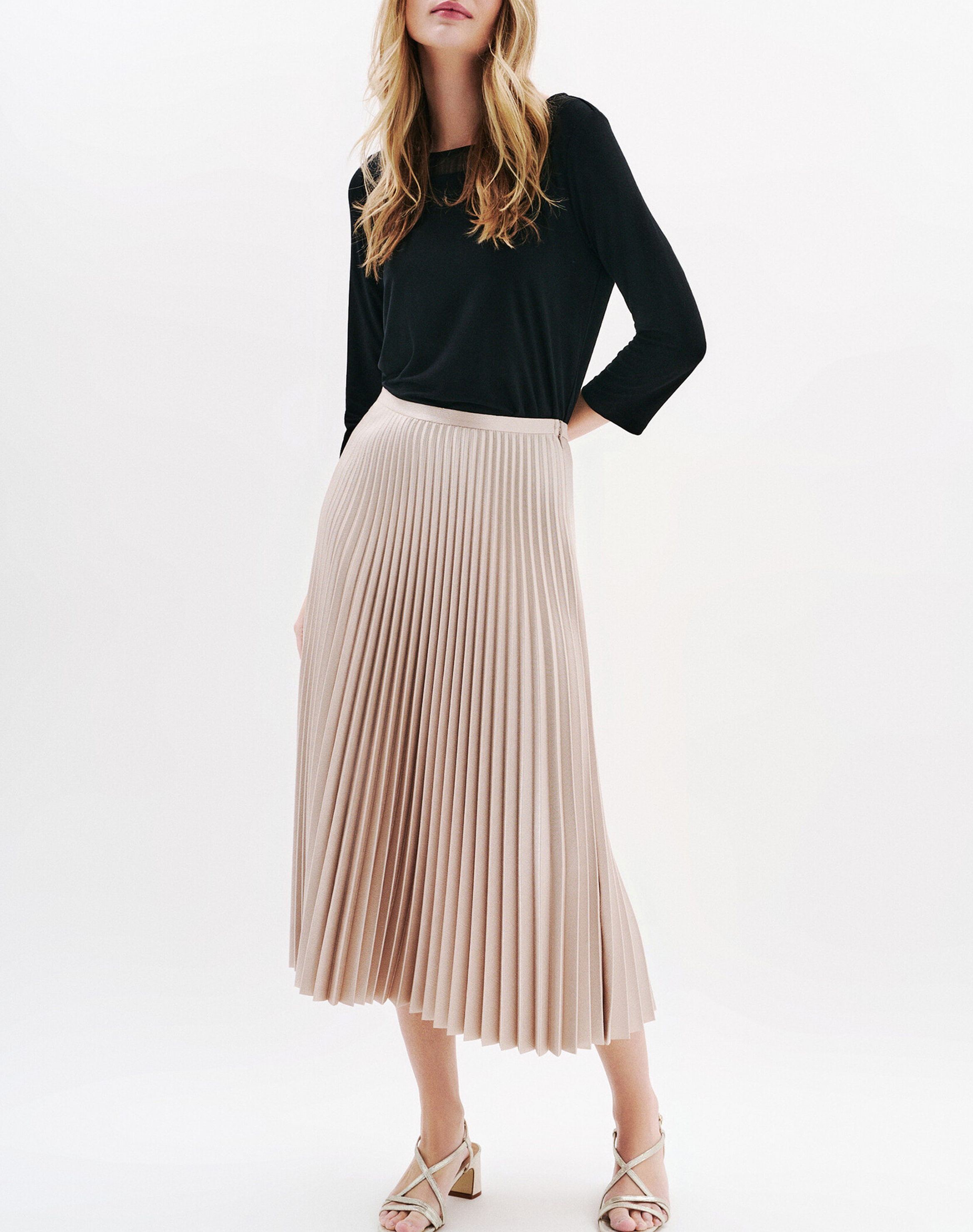 Printed viscose top CAROLL Black