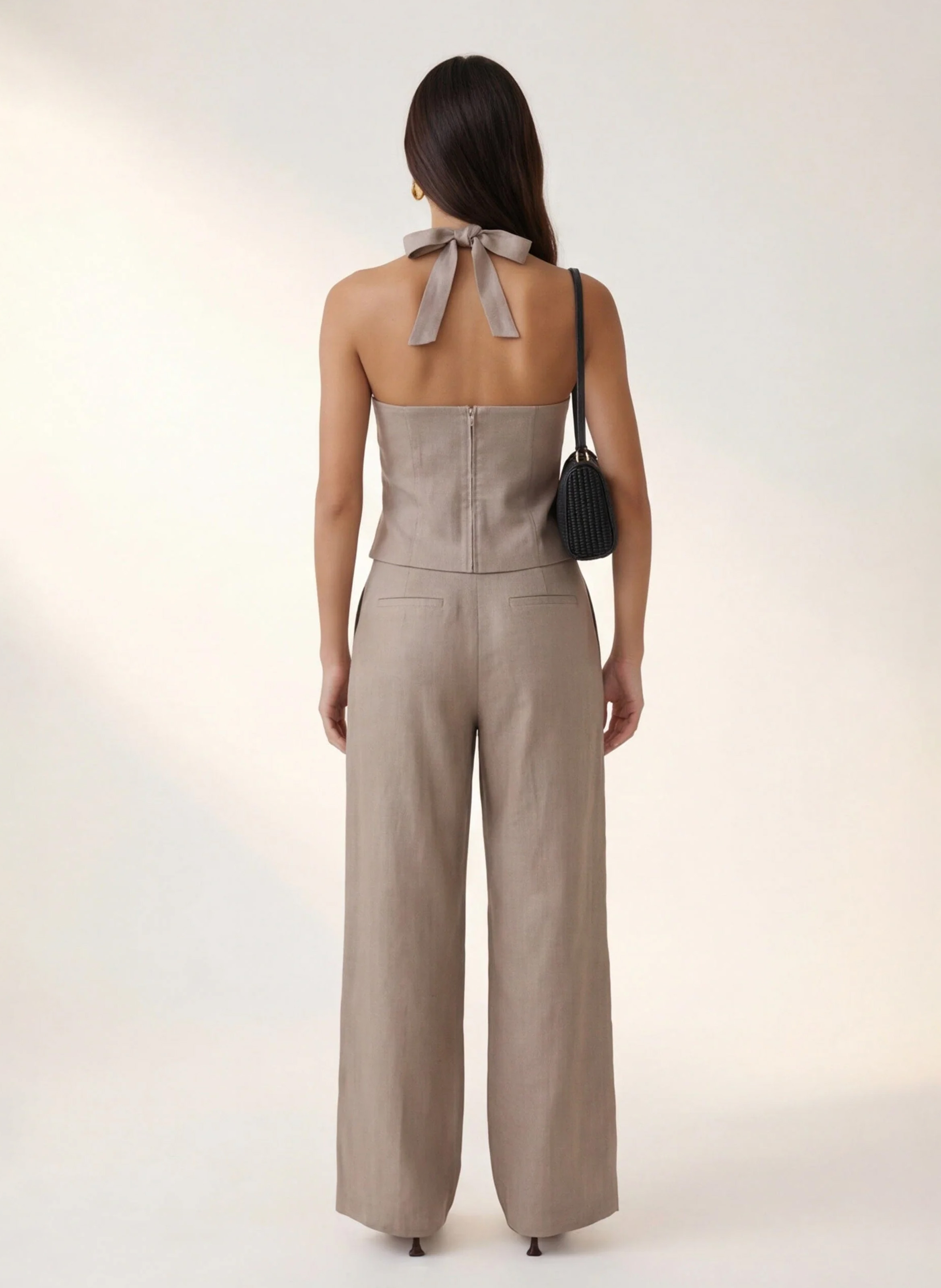 Linen bustier top KOOKAI Brown