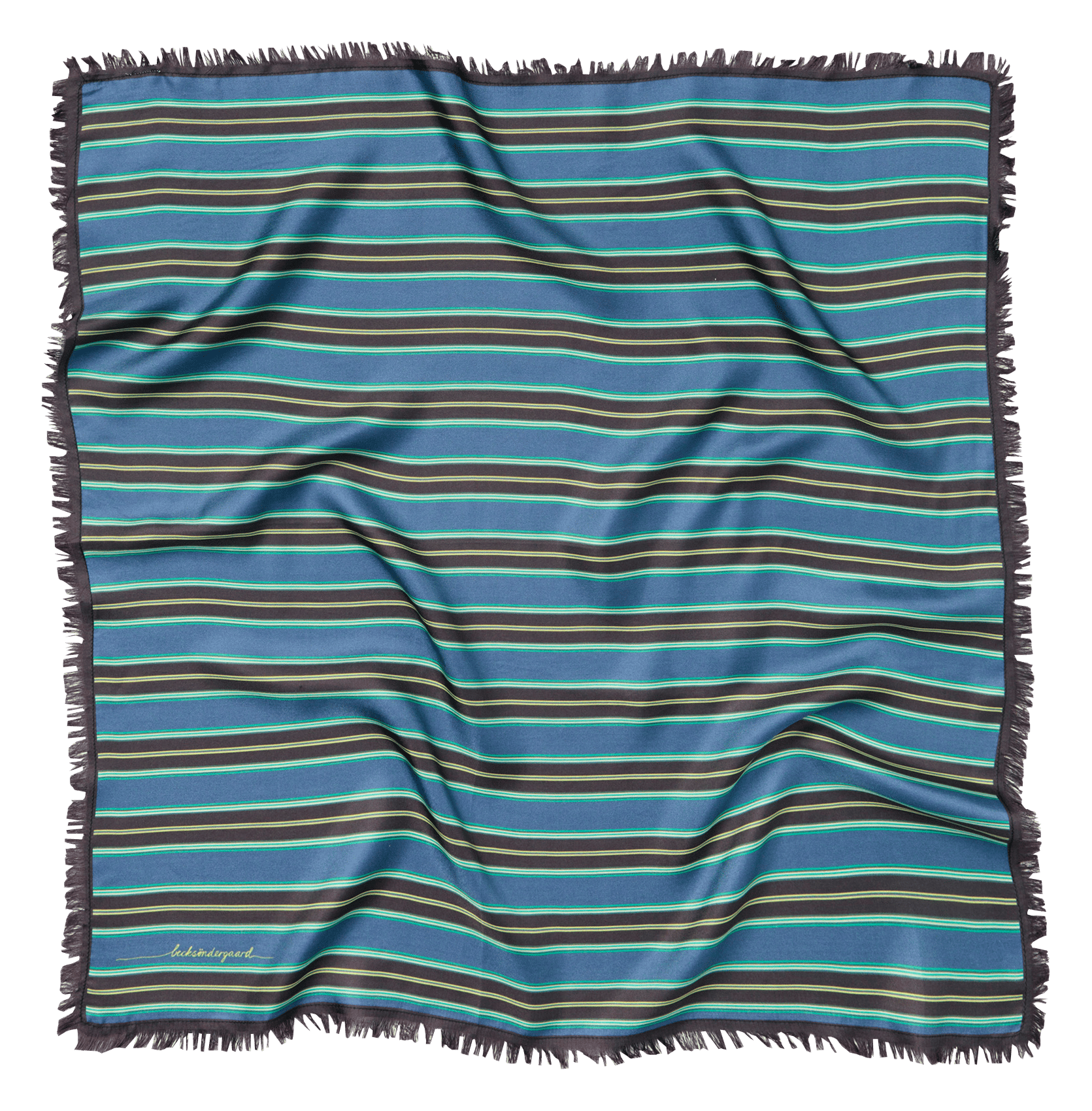 Square silk scarf BECKSONDERGAARD Blue