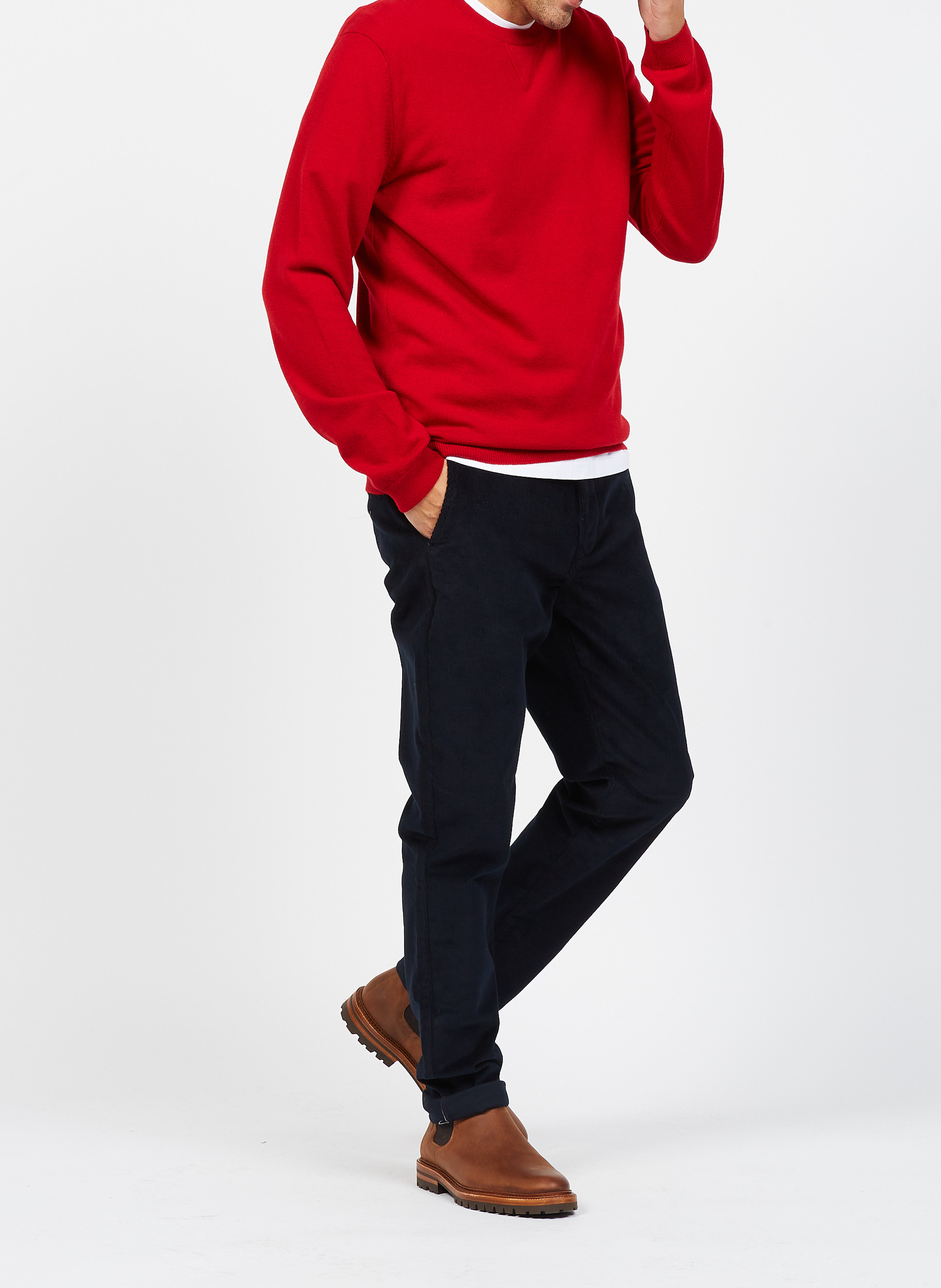 Kaschmirpullover mit Rundhalsausschnitt AU PRINTEMPS PARIS Rot