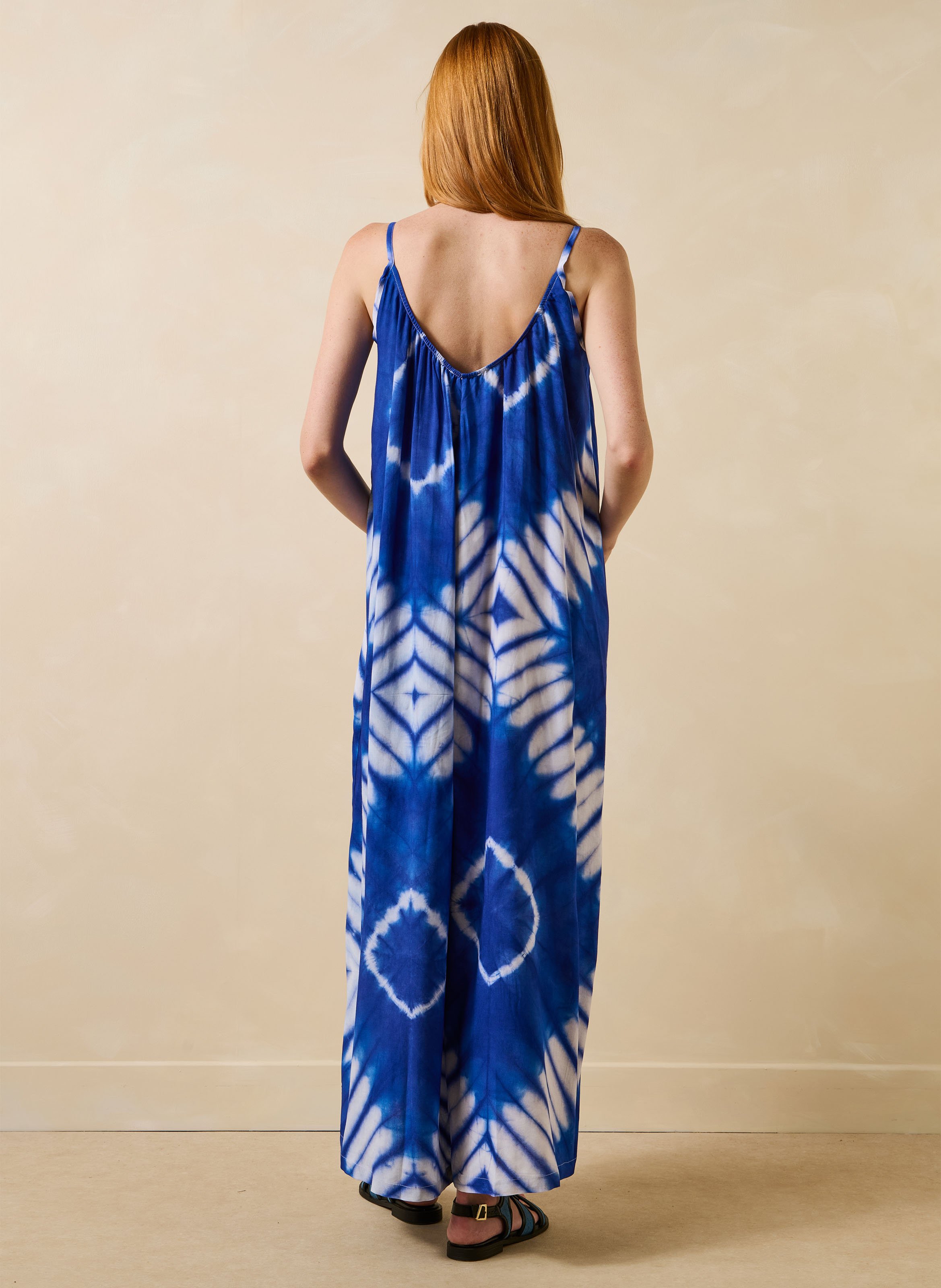 Long printed dress LA FEE MARABOUTEE Blue