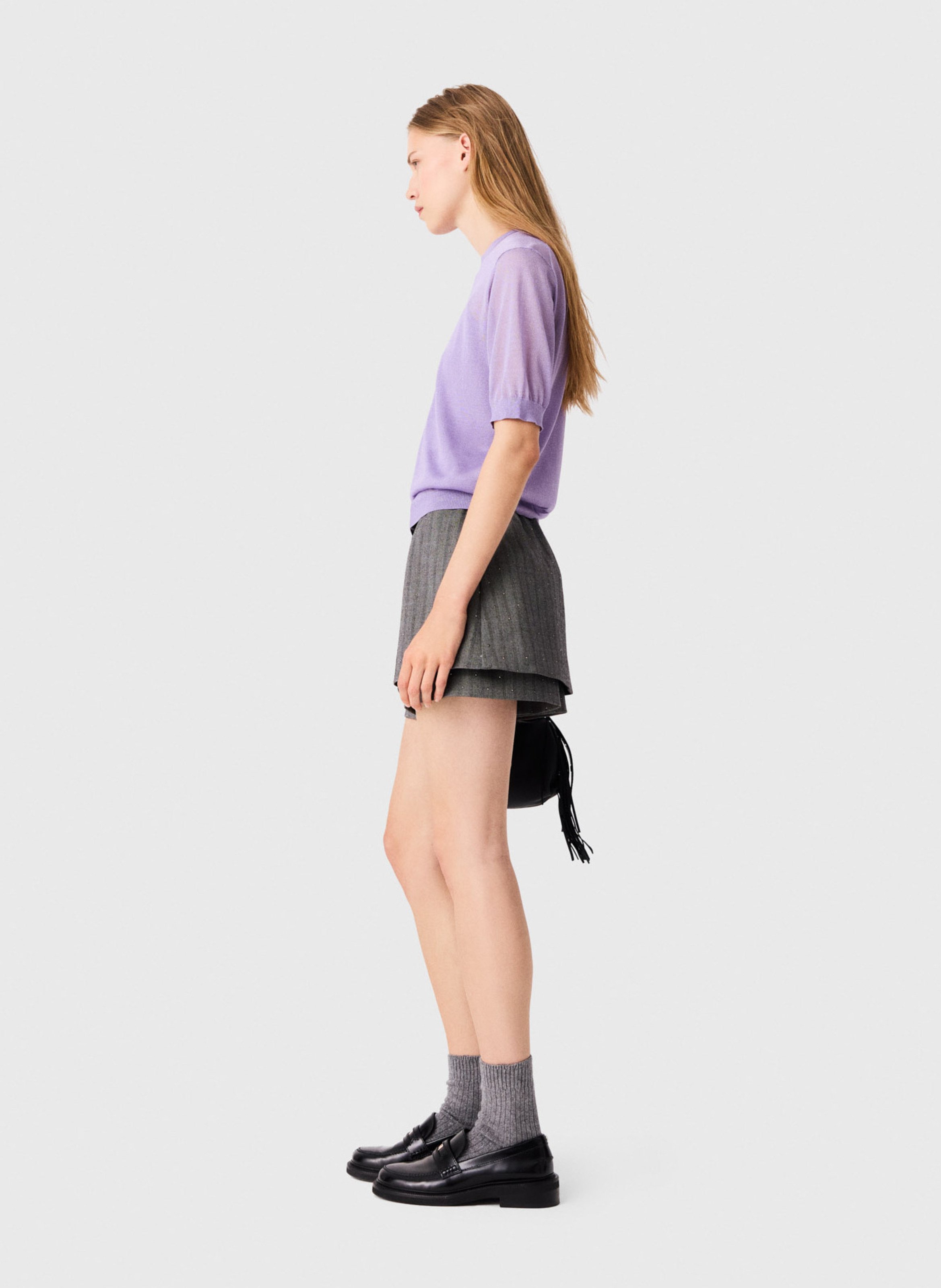 Metallic T-shirt MAJE Violet
