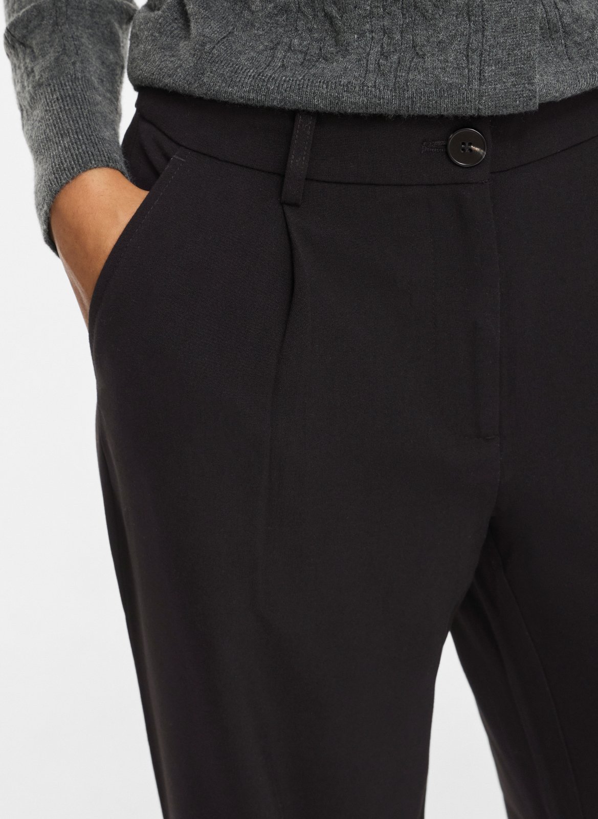 Gerade geschnittene Hose VILA Schwarz