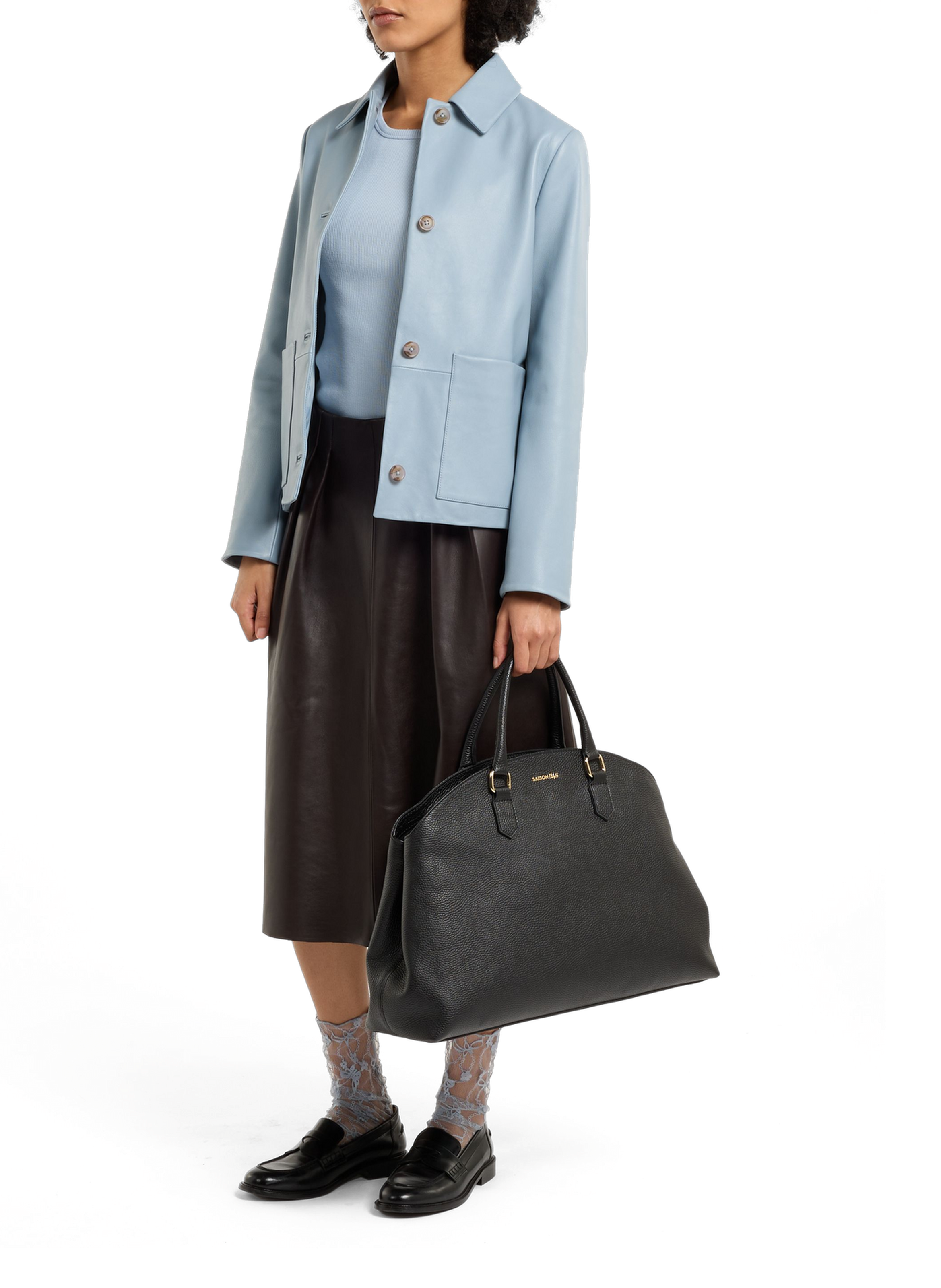 Aude leather skirt aude 70166 SAISON 1865 Brown