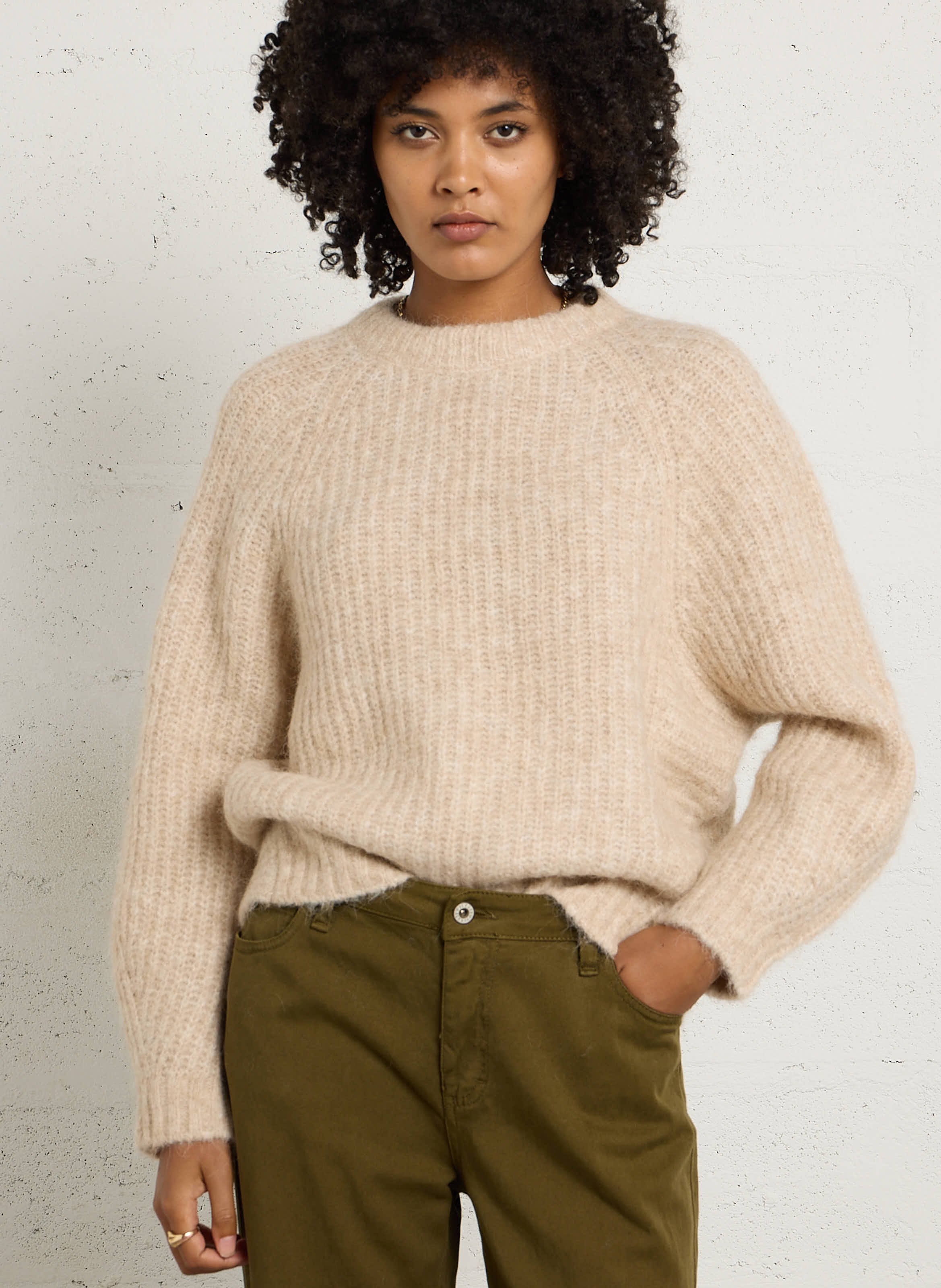 Oversized wool-blend sweater JC SOPHIE Beige