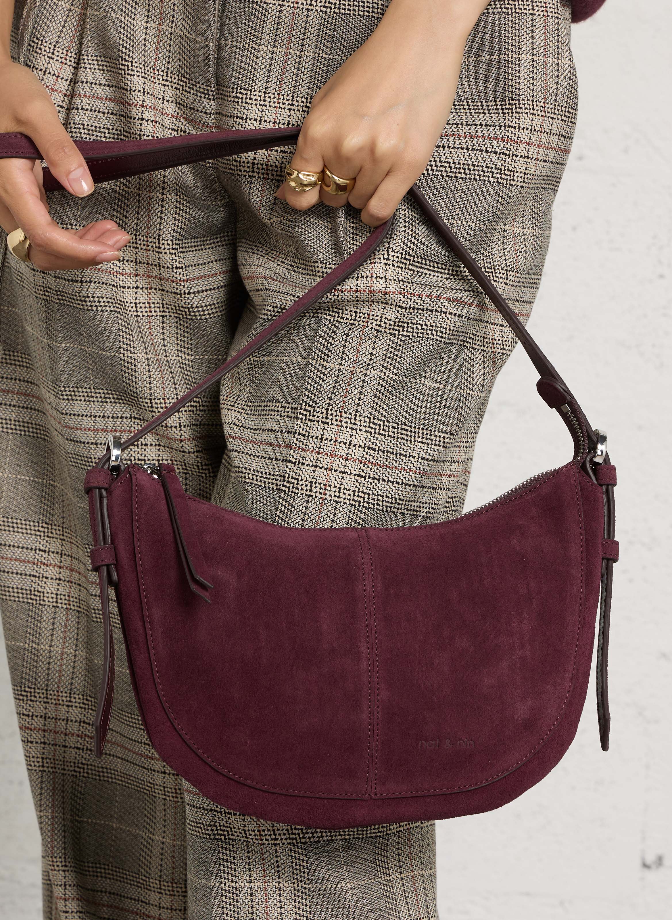 Suède handtas NAT & NIN Violet