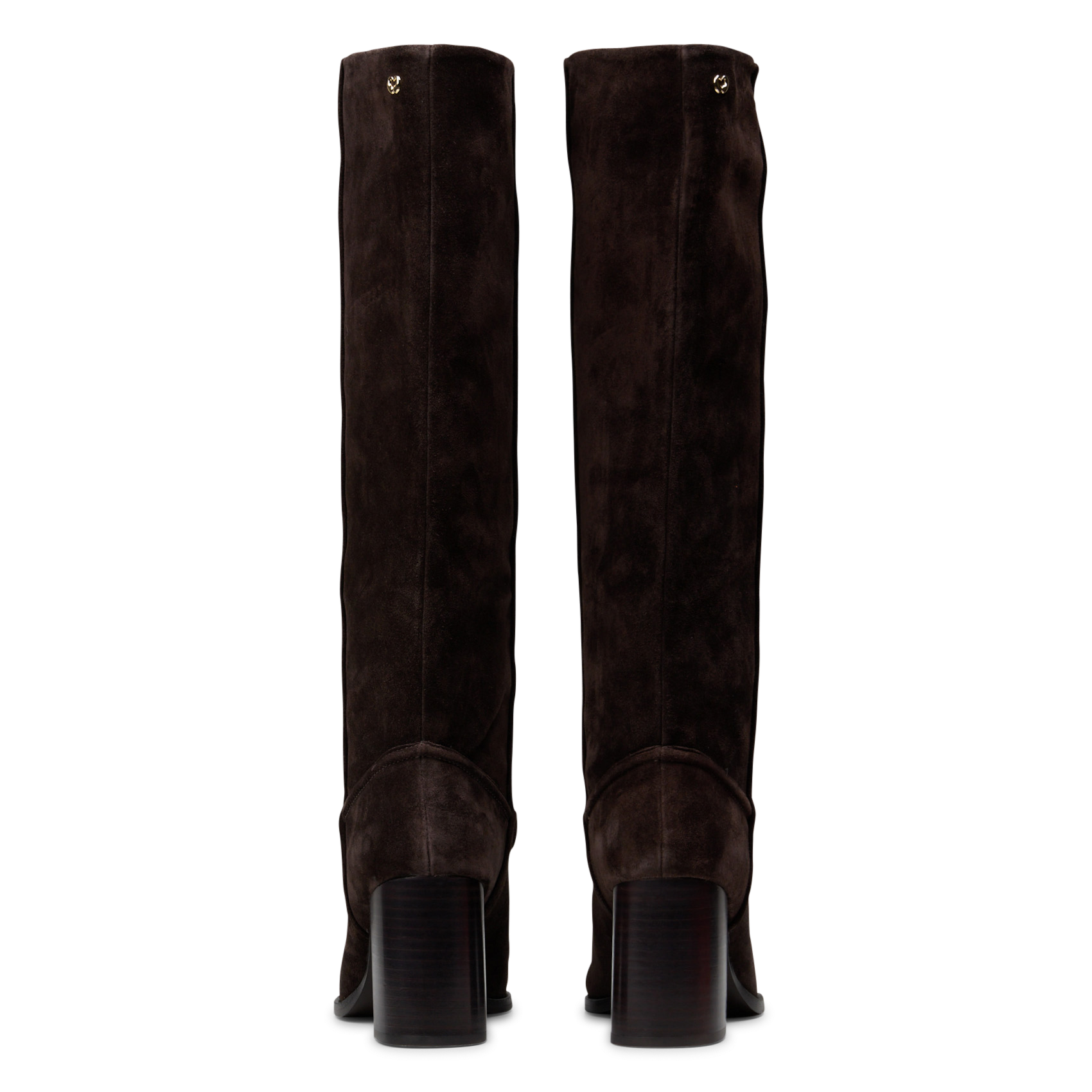 High suede leather boots MAJE Brown