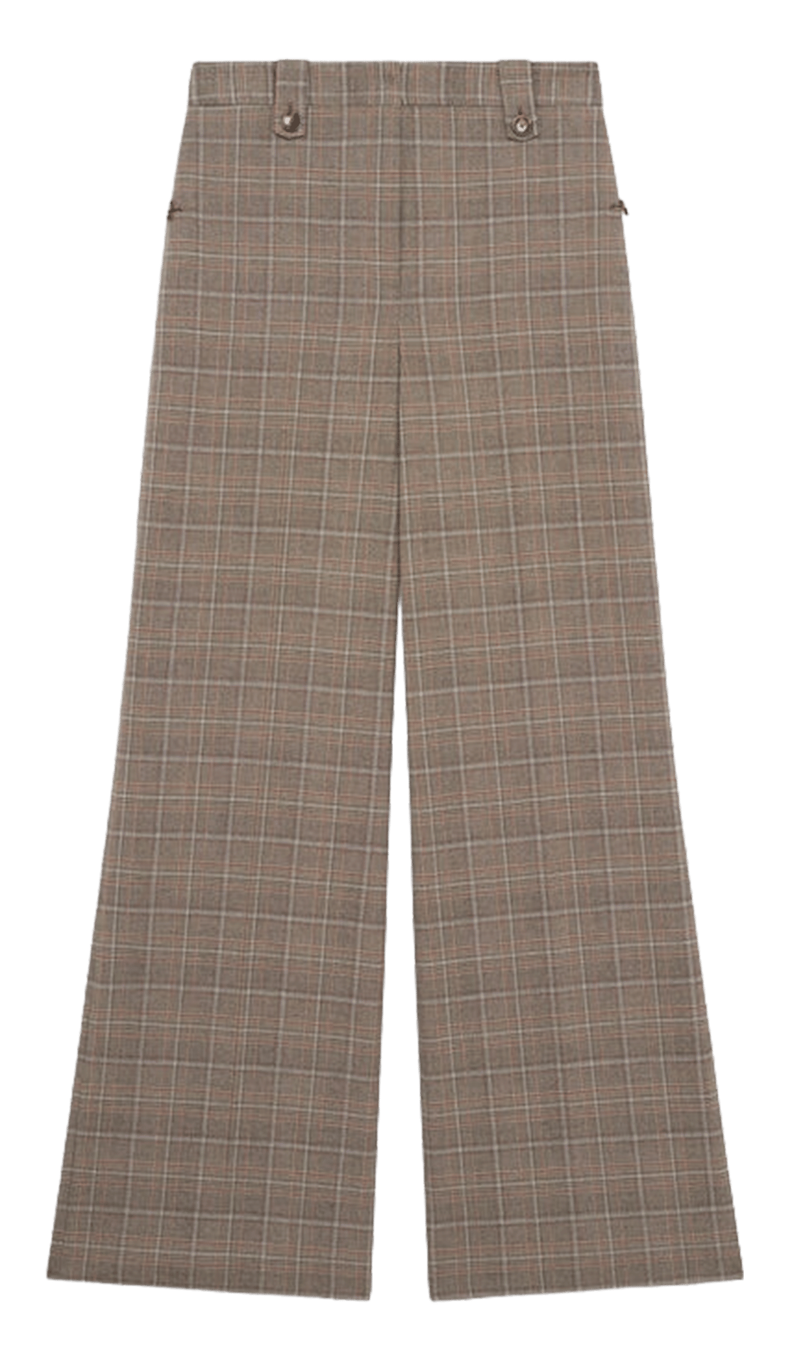 Printed wide-leg pants CAROLL Brown