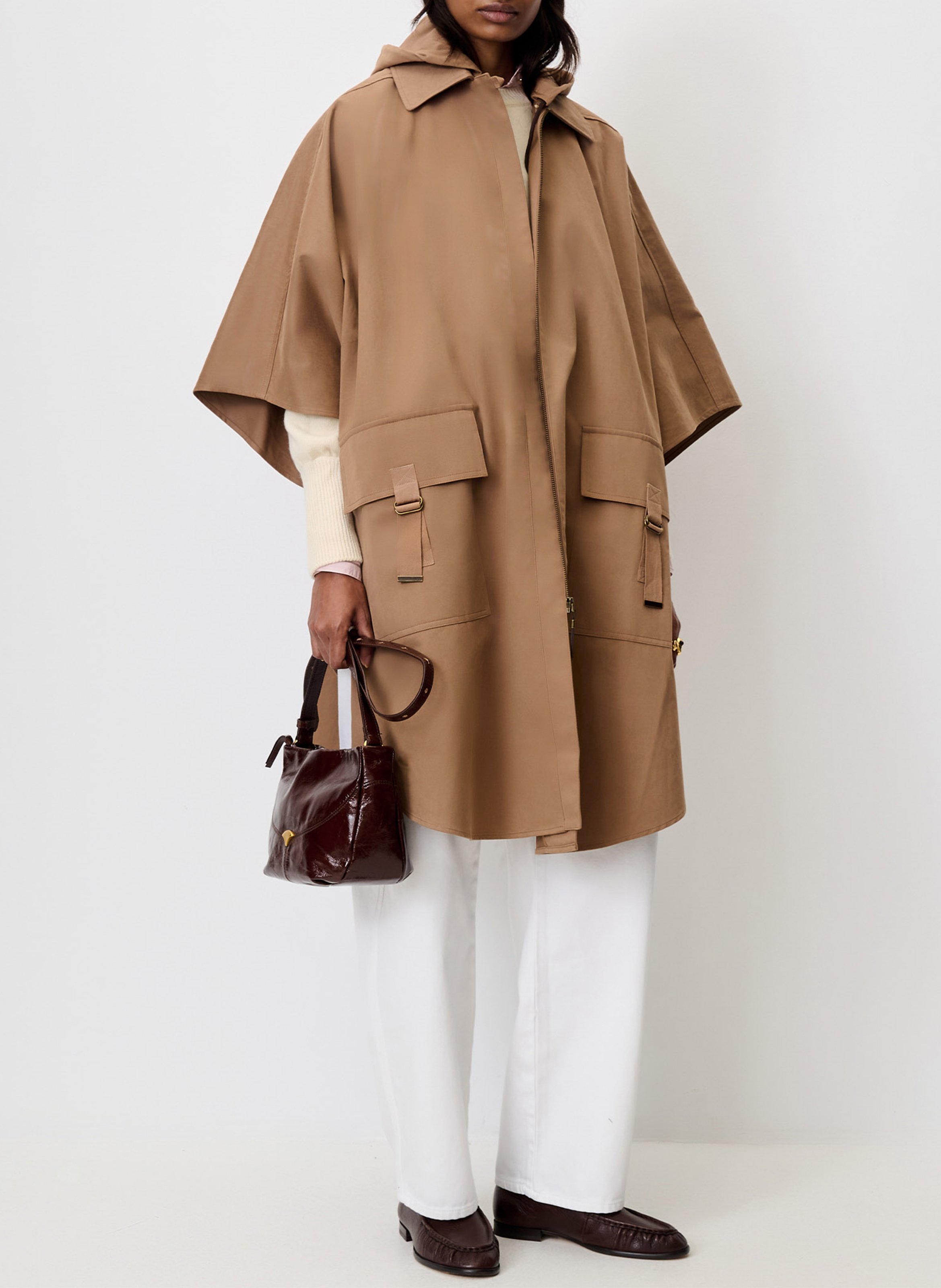 Cape oversize en coton SESSUN Beige