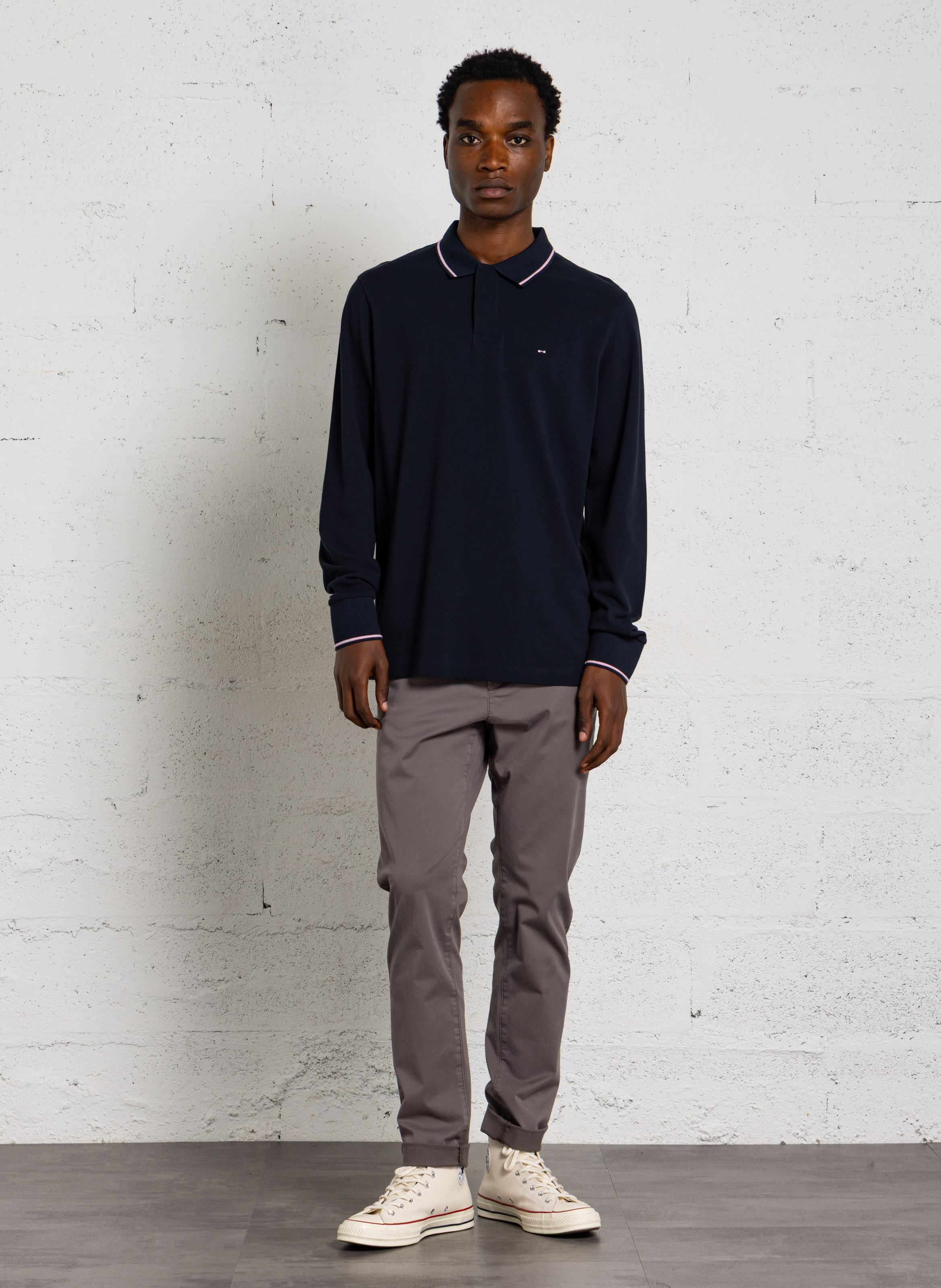 Pantalon chino slim uni  IKKS Gris