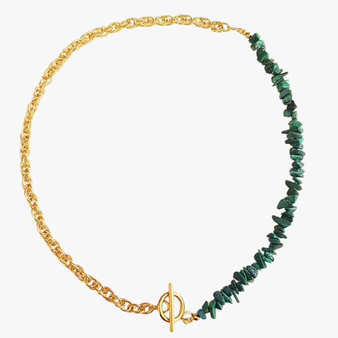 Malachite necklace GINANDGER Green