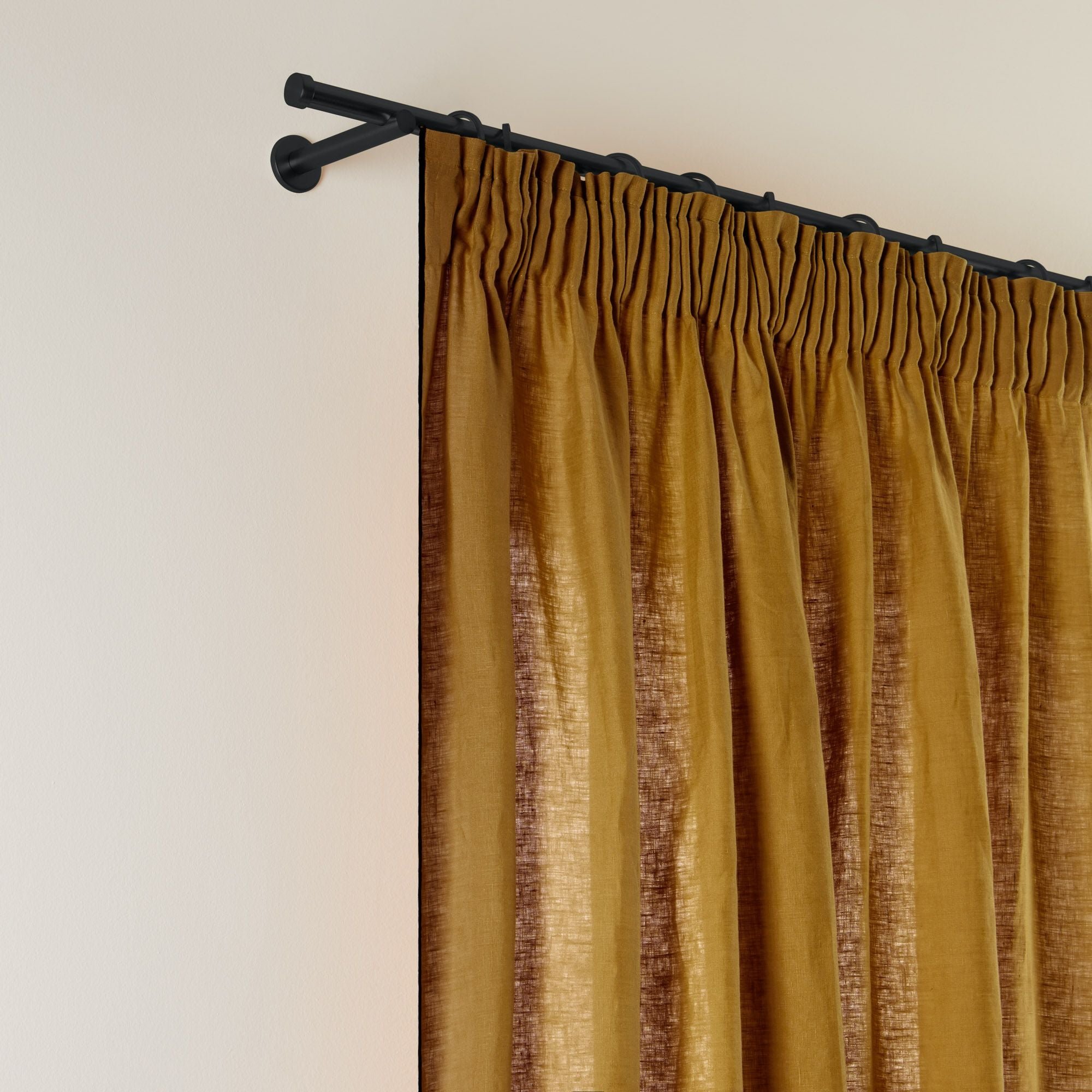 Pleated ribbon curtain MADURA Brown
