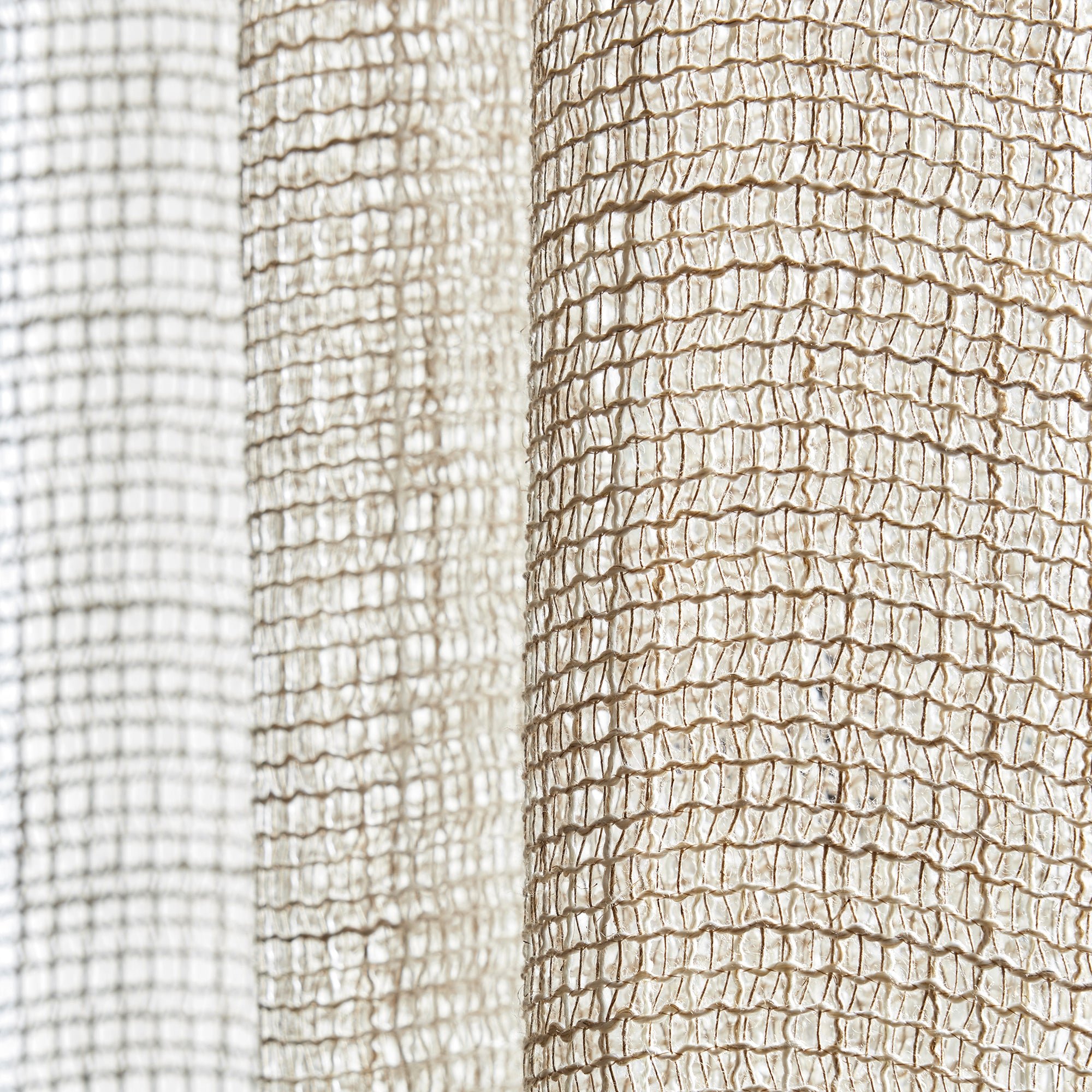 Net curtain with loops Beige