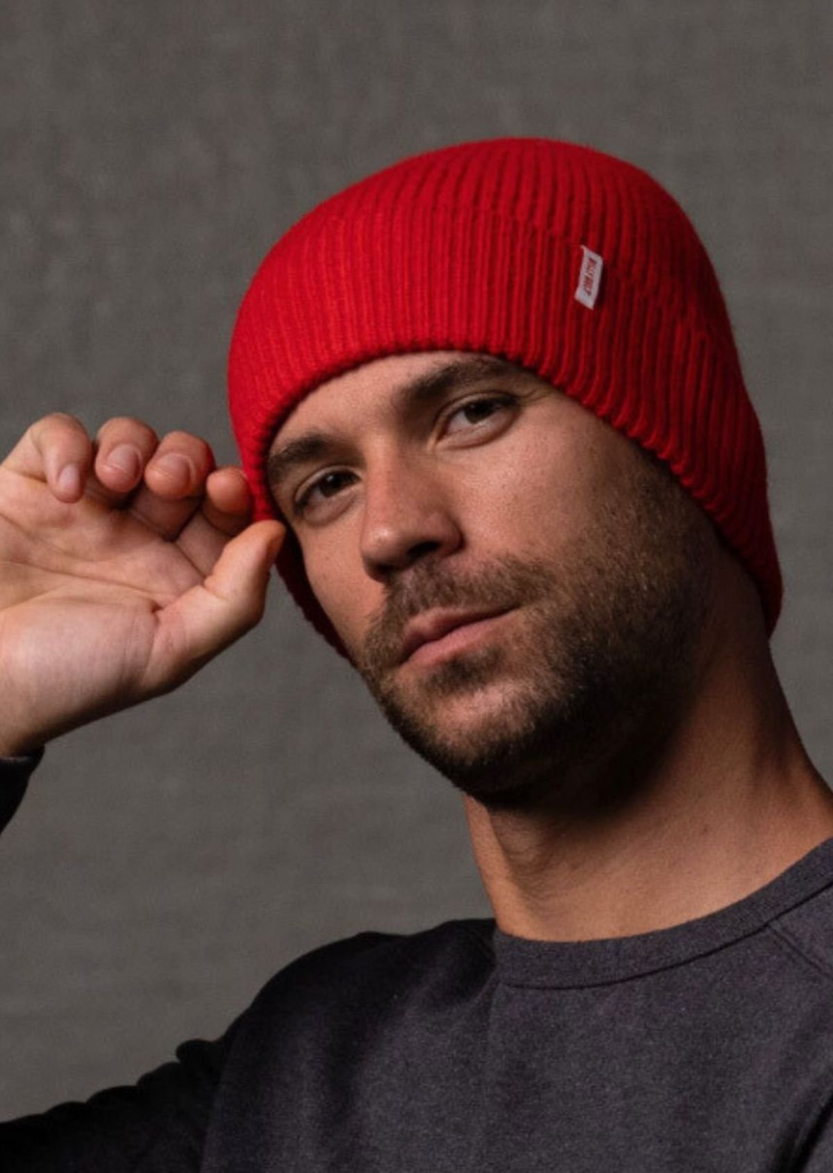 Lamb's wool beanie BILLYBELT Red