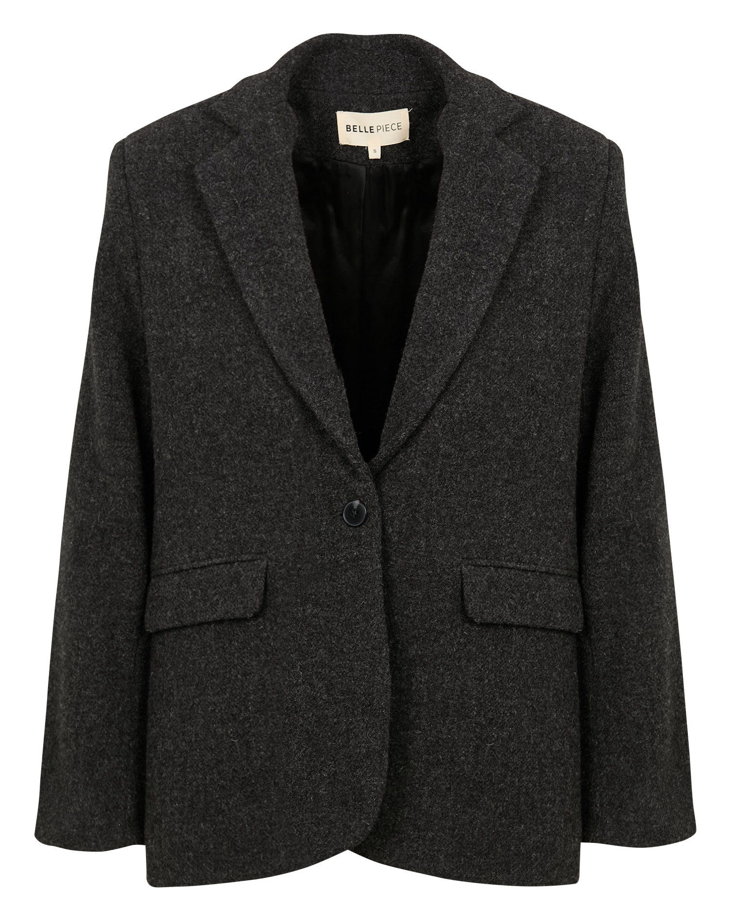 Straight wool blazer BELLEPIECE Grey