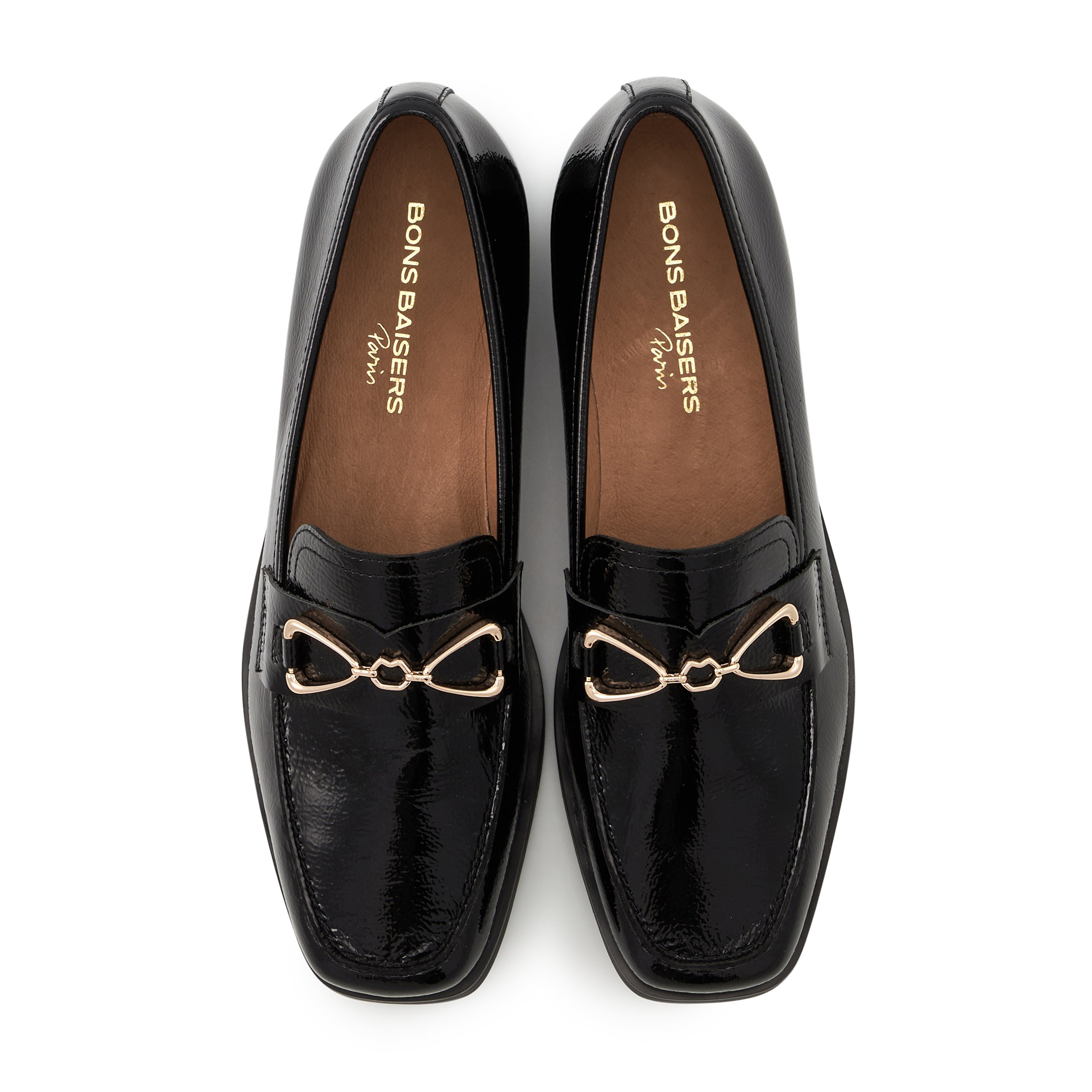 Louisa glossy leather BONS BAISERS PARIS Black