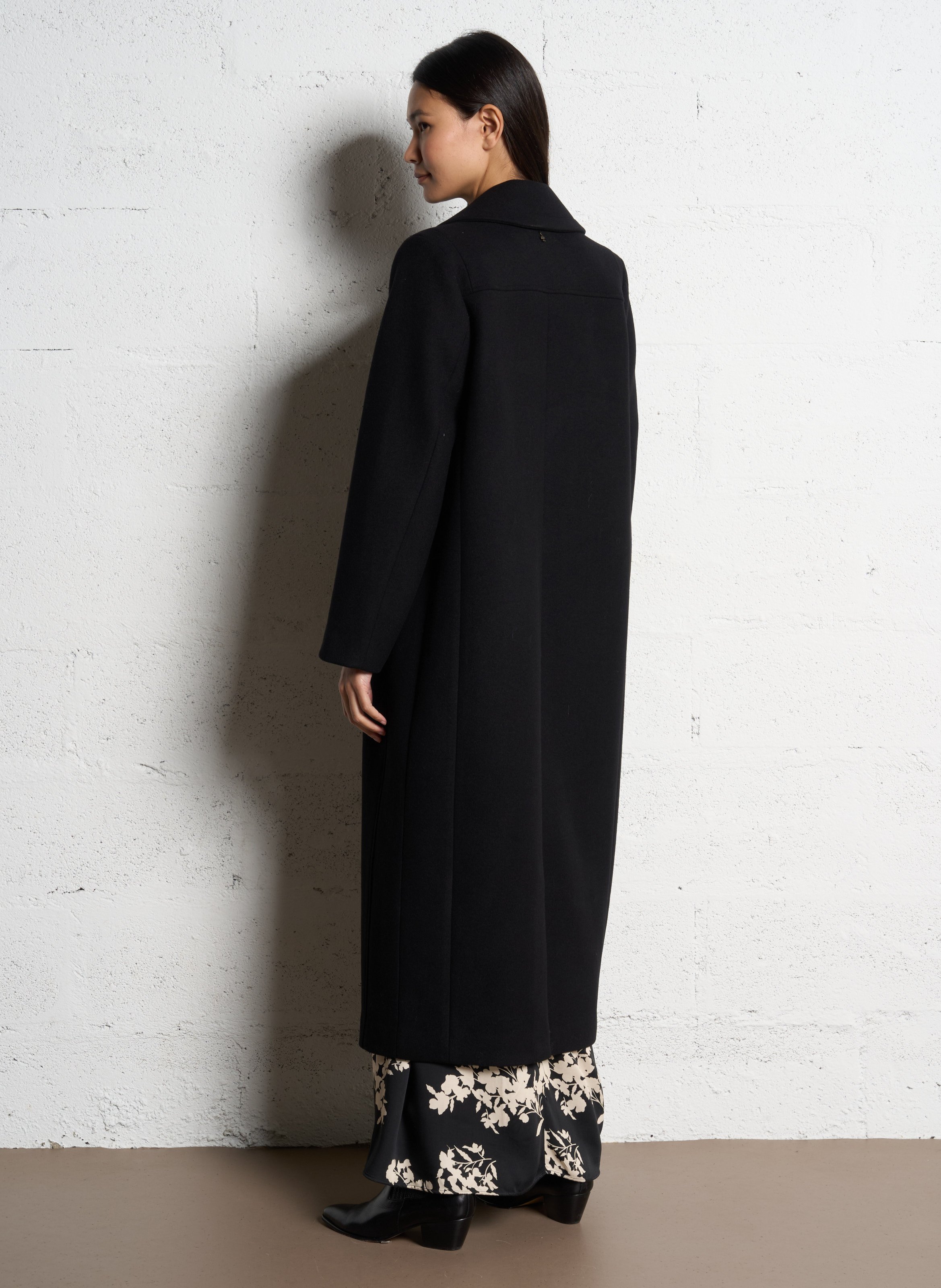 Jas van alpacawol ONE STEP Zwart