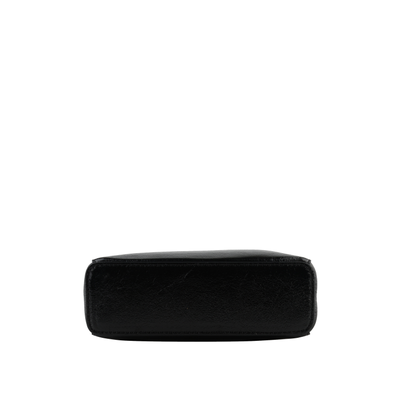 Crossbody bag - cowhide leather POURCHET Black