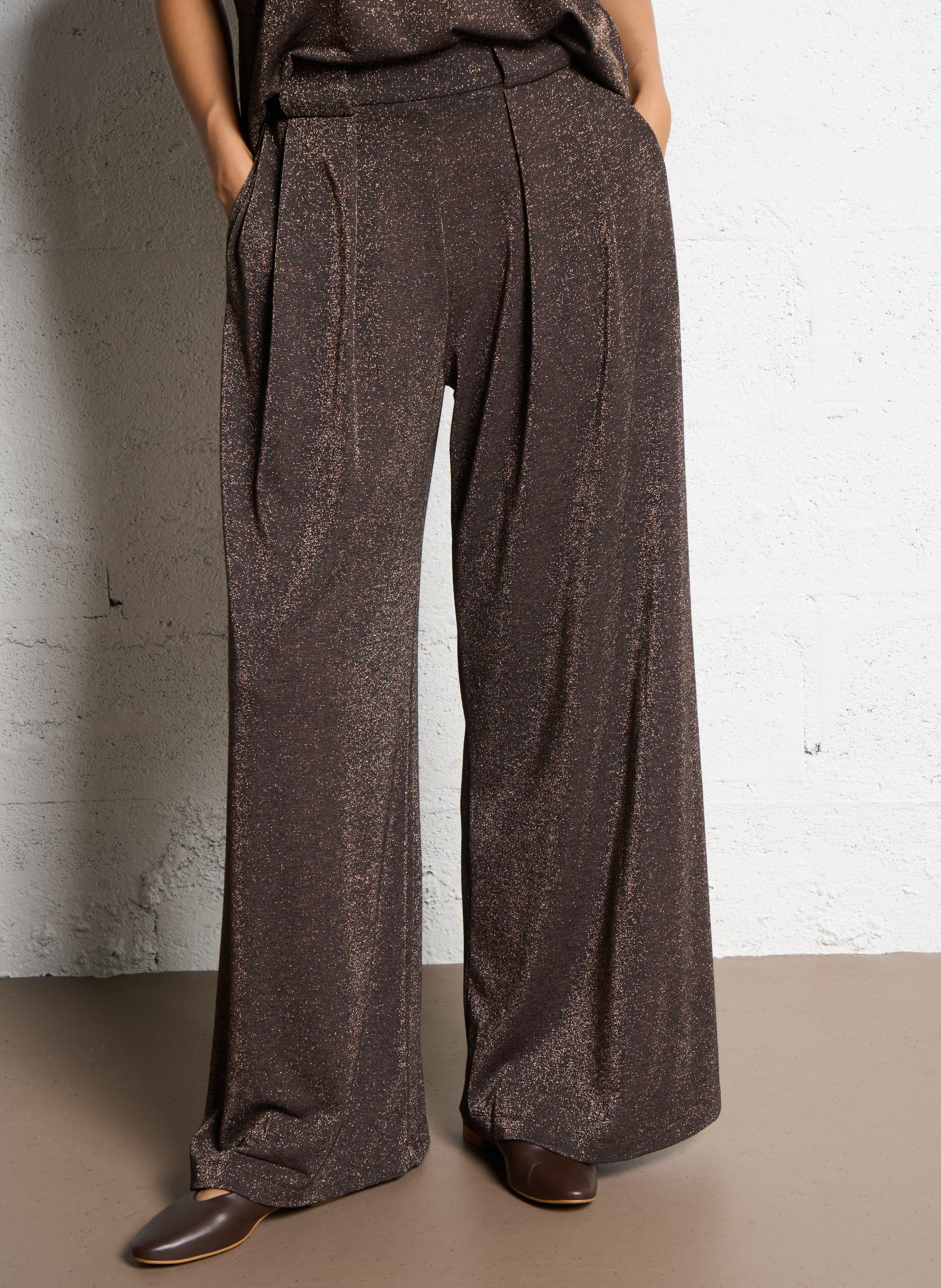 Pantalon large à paillettes MOMONI