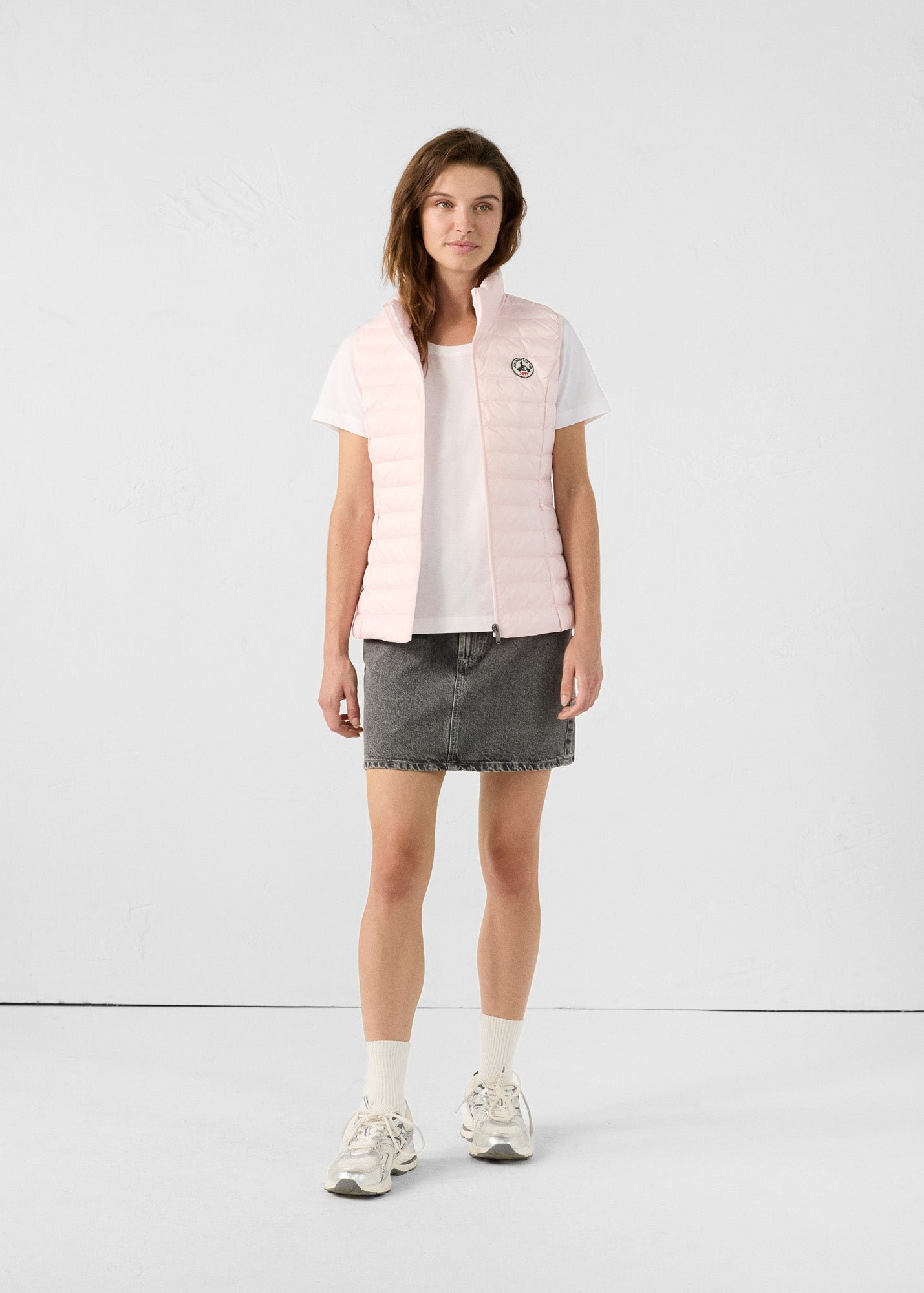 Petals Pink Sleeveless Lightweight Puffer Vest Pink