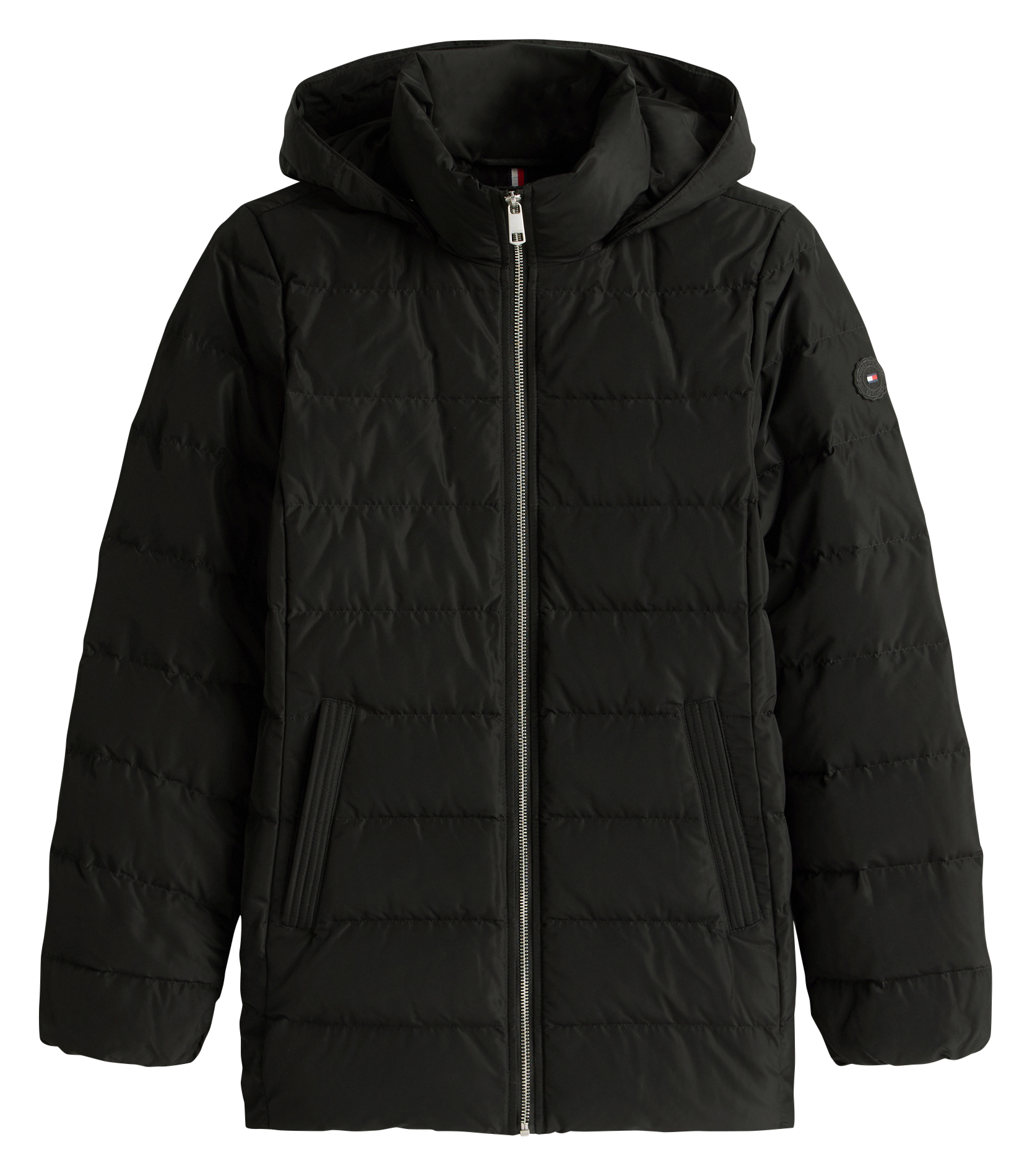 Doudoune droite col montant matelassée TOMMY HILFIGER Noir