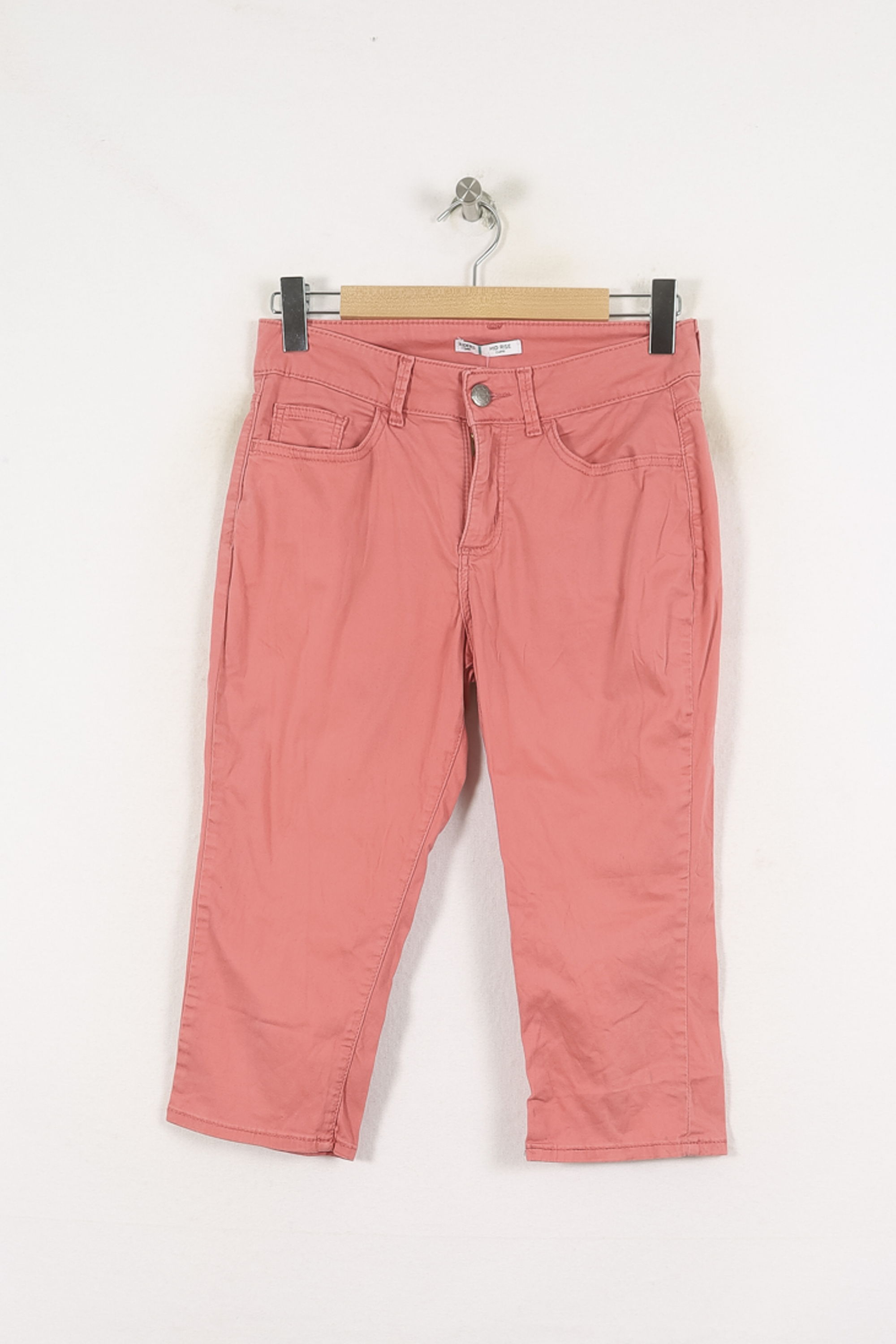 Cropped slim jeans with studs LEE - Seconde Main Pink