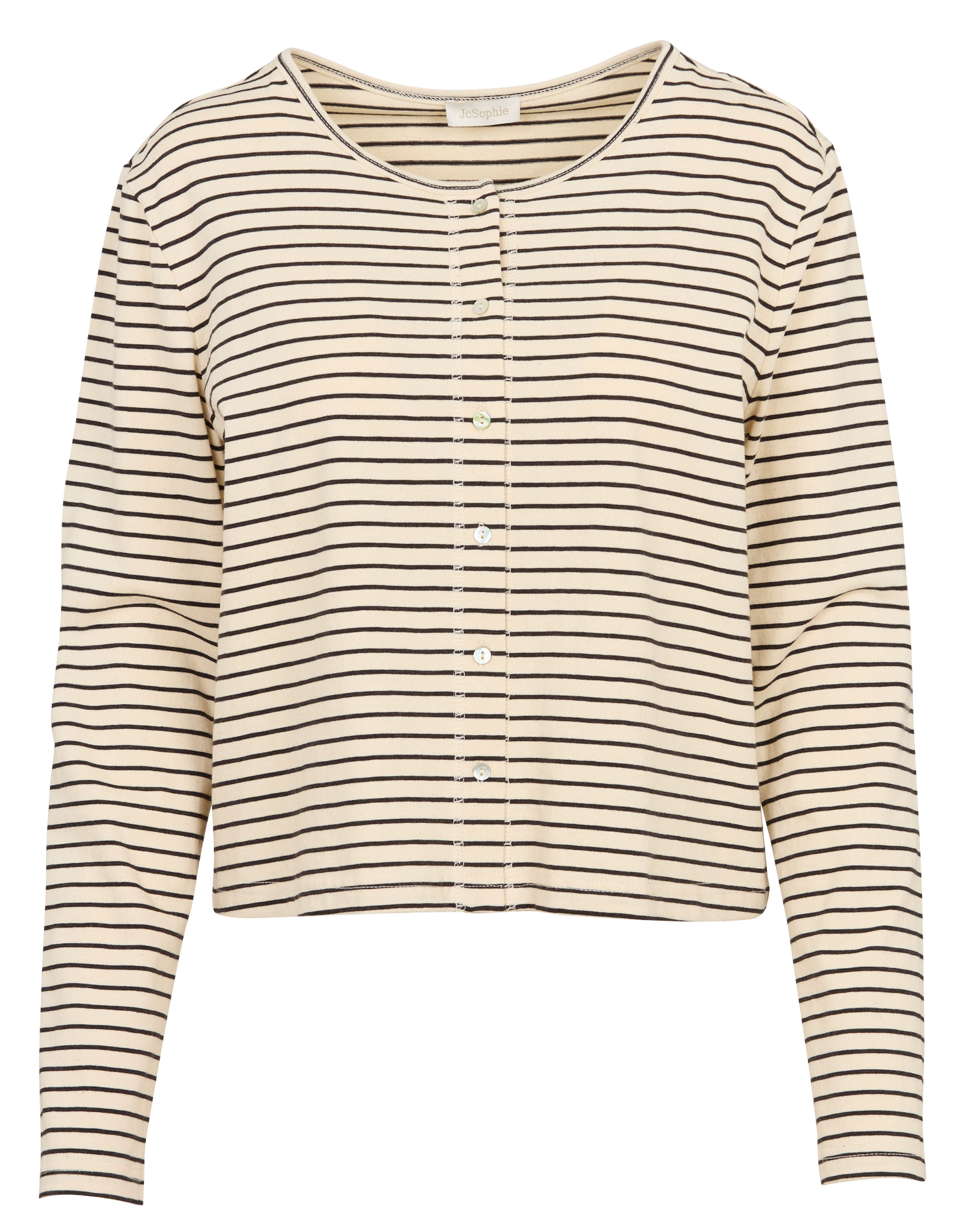 Oversize Rundhalsausschnitt Weste aus Baumwollmischung JC SOPHIE Schwarz