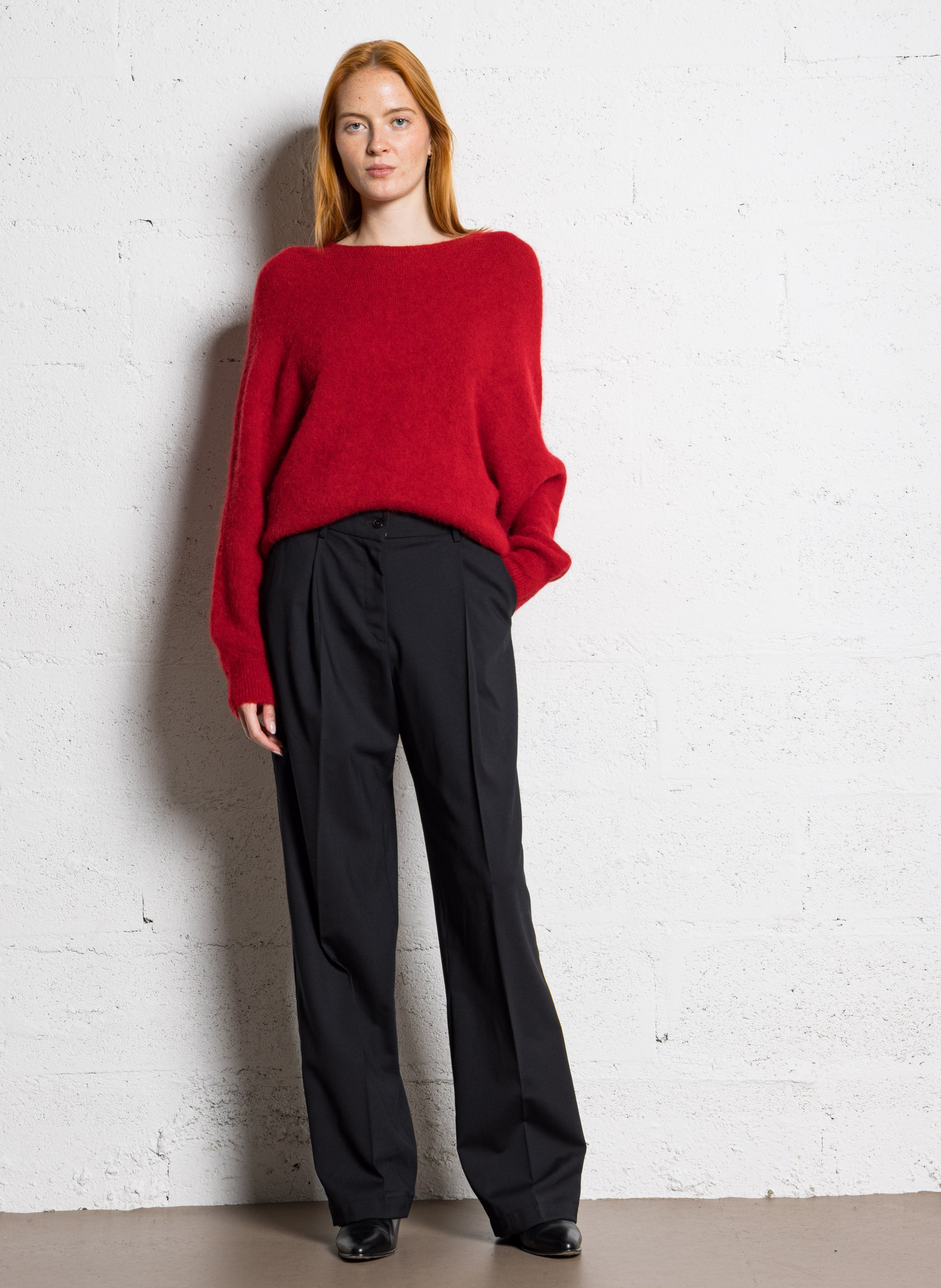 Straight wool trousers BELLEPIECE Black