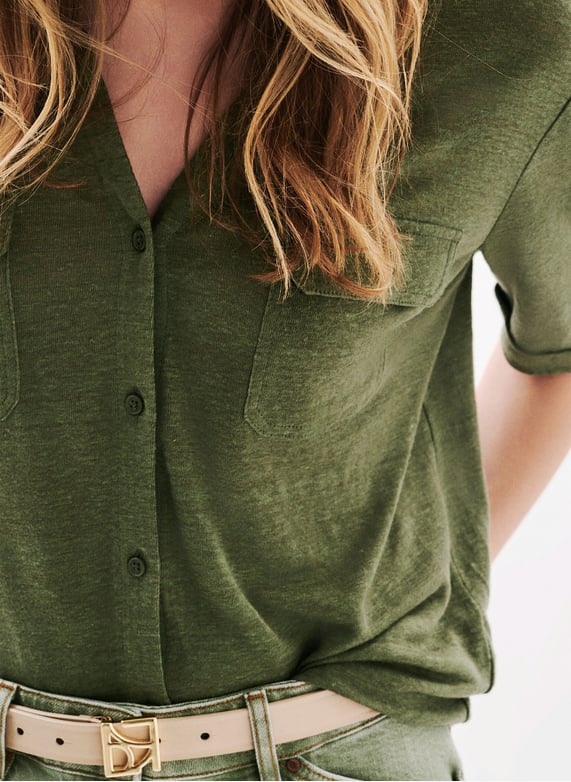 Viscose blouseshirt voor dames in Wit Viscose blouseshirt voor dames in Wit