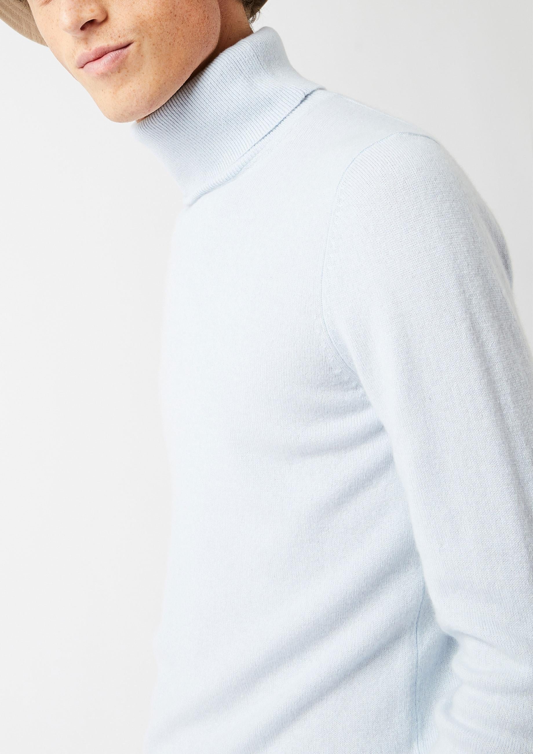 Pull homme col roulé en cachemire 2 fils RODIER Bleu