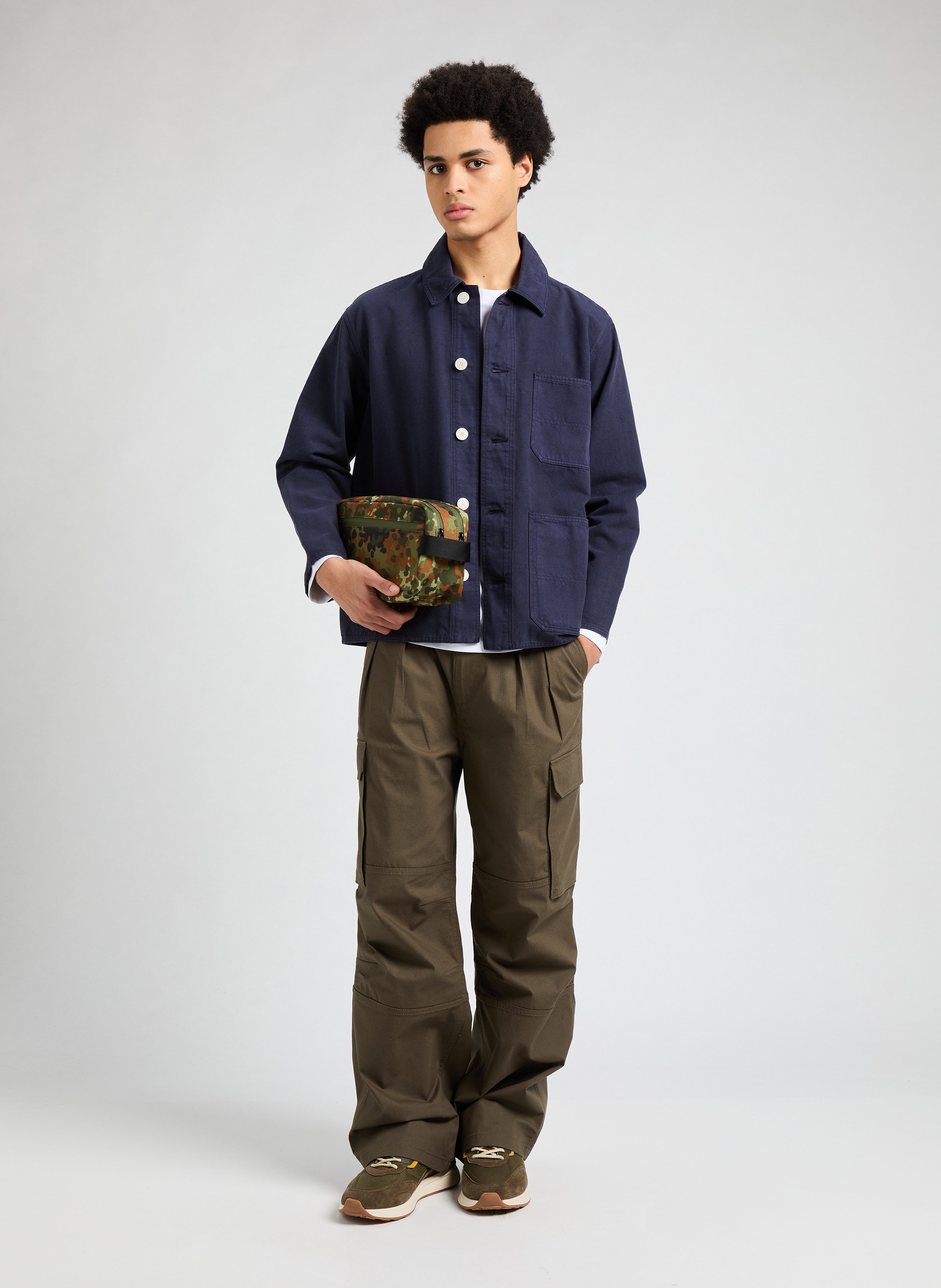 Low-top dual-material sneakers SAISON 1865 Multicolored