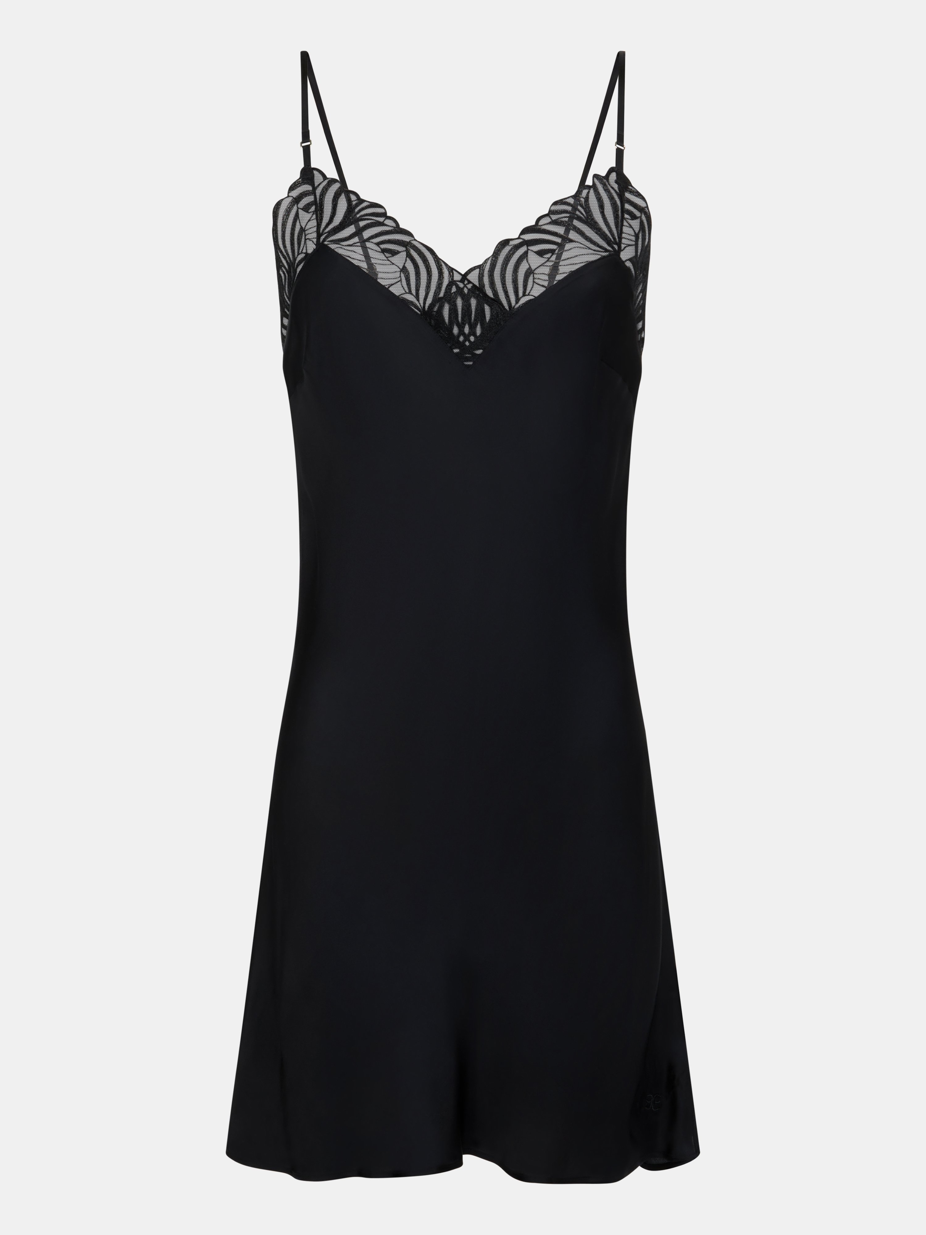 Embroidered nightgown CHANTELLE Black