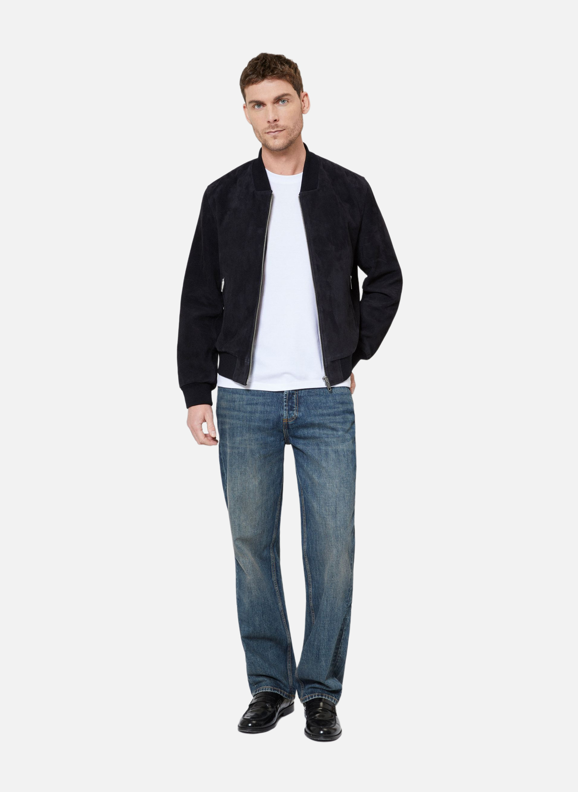 Suede bomber jackets THE KOOPLES Blue