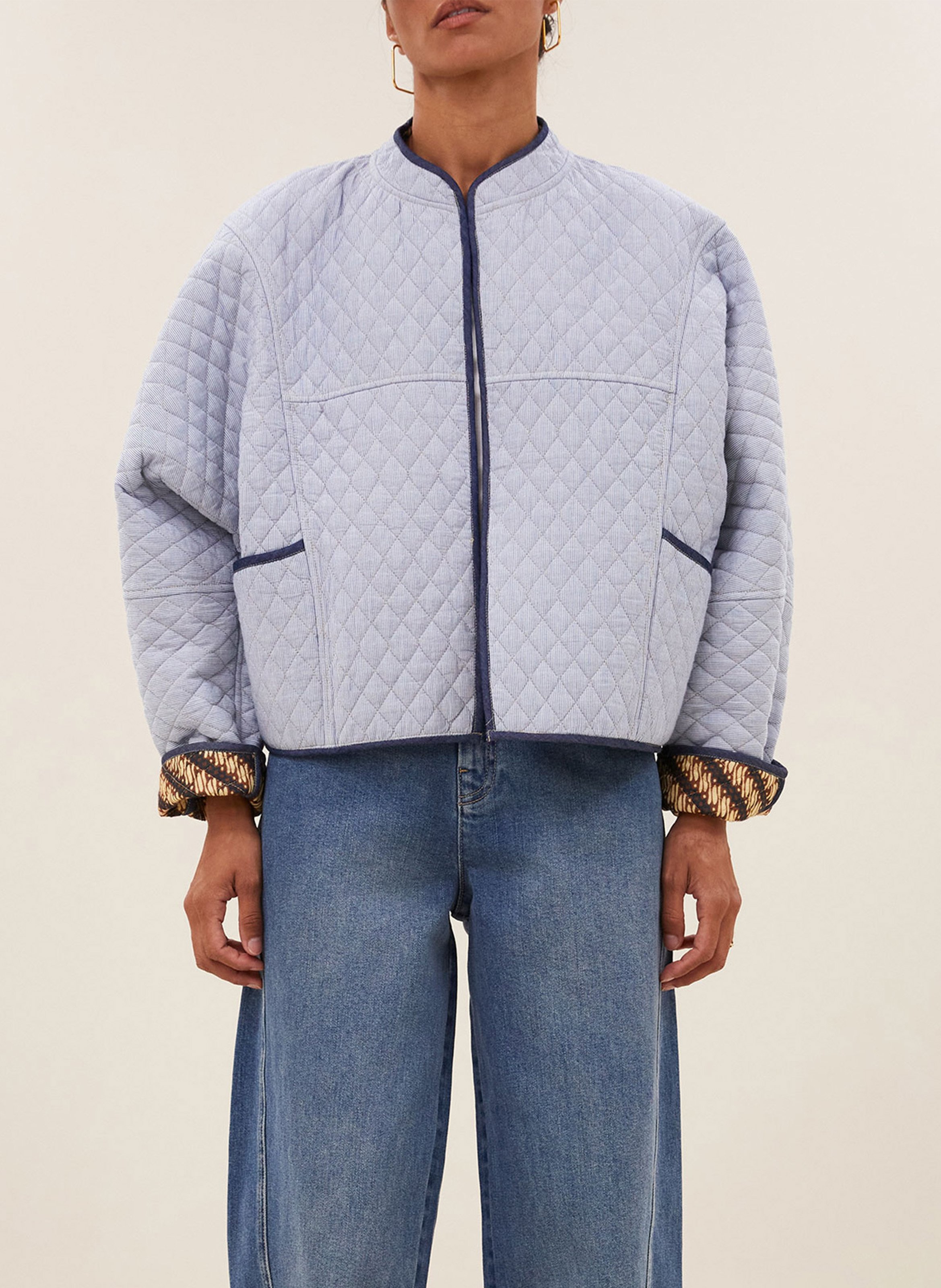 Veste col montant en coton bio  BY BAR Multicolore