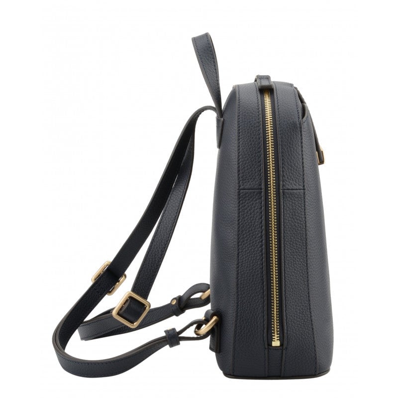 Calfskin leather backpack Blue