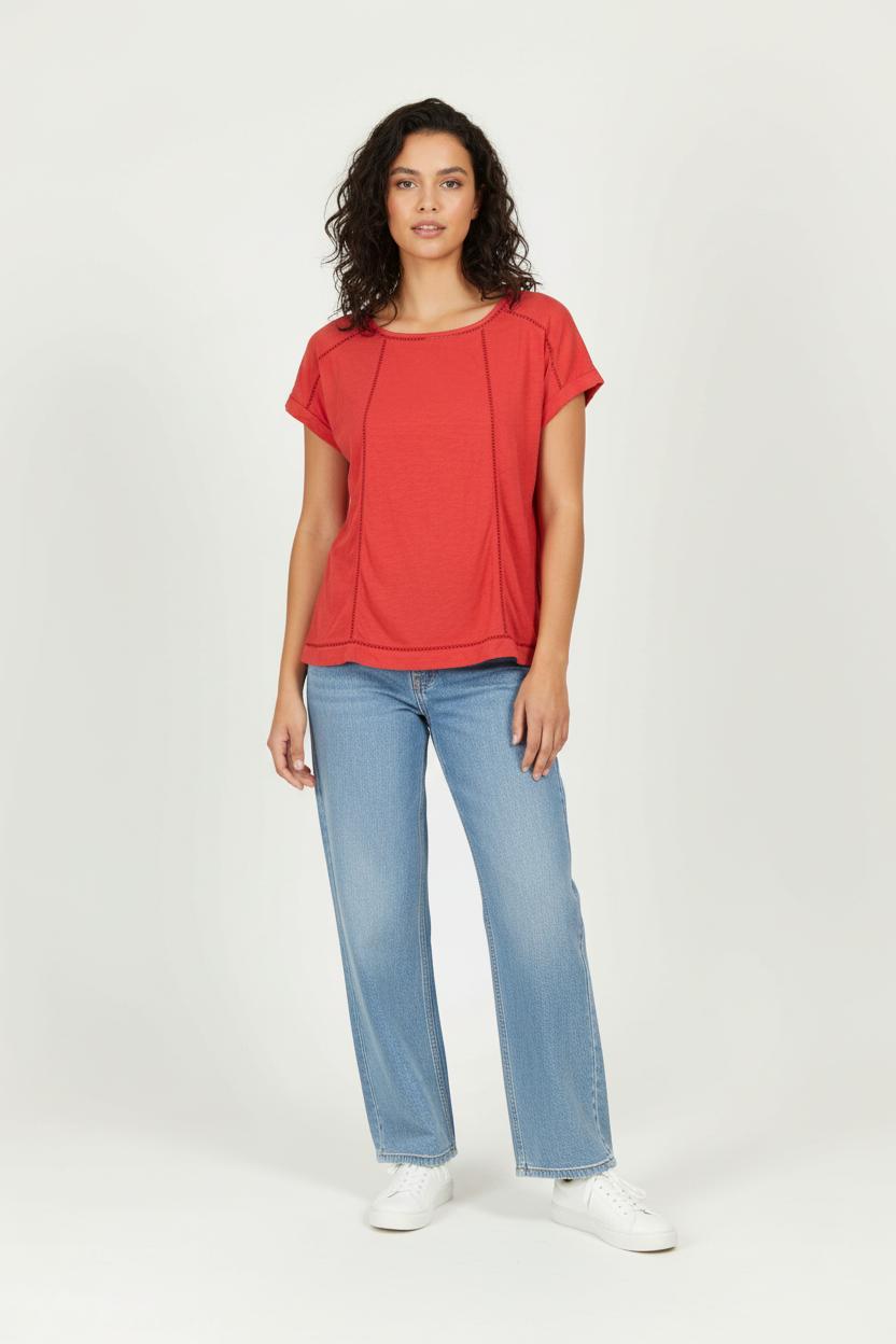 Tommy Badge T-shirt COMPTOIR DES COTONNIERS - Seconde main Pink