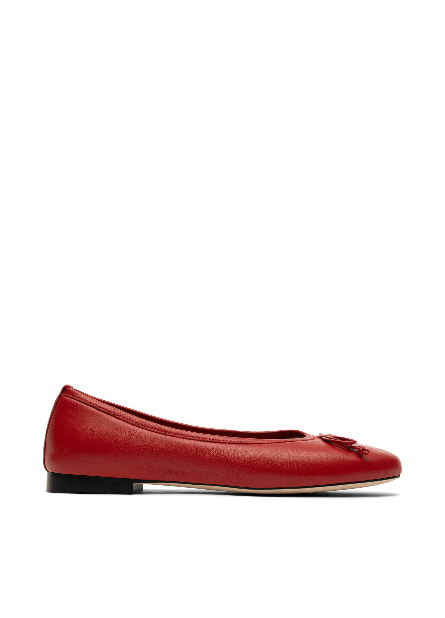 Red shiny nappa leather ballet flats - sacchetto PARALLELE PARIS Red