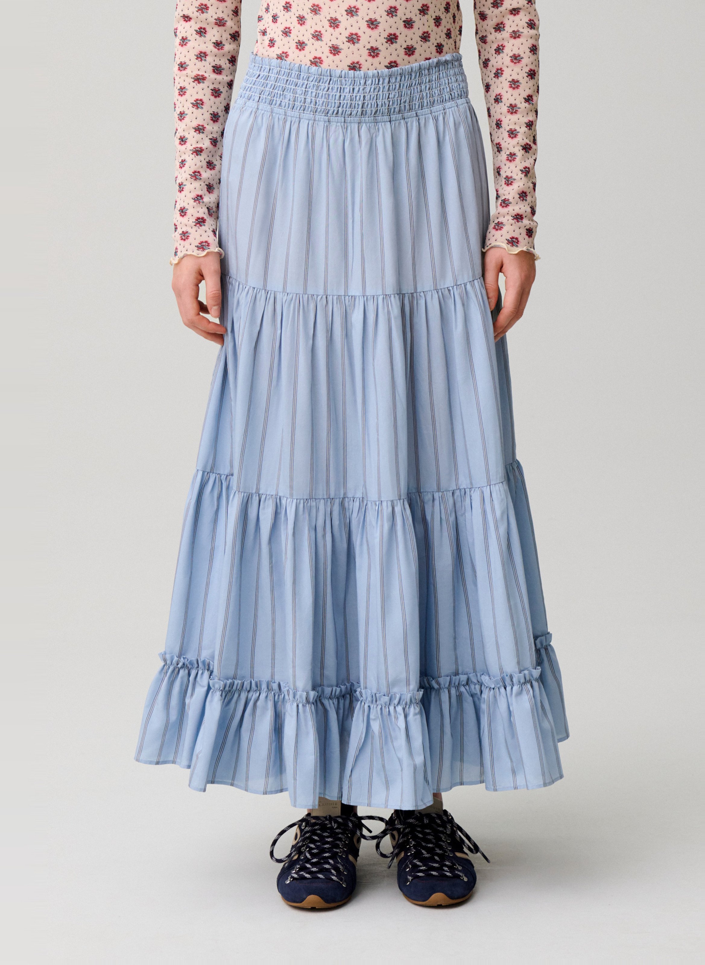 Jupe évasée rayée CLAUDIE PIERLOT Multicolore