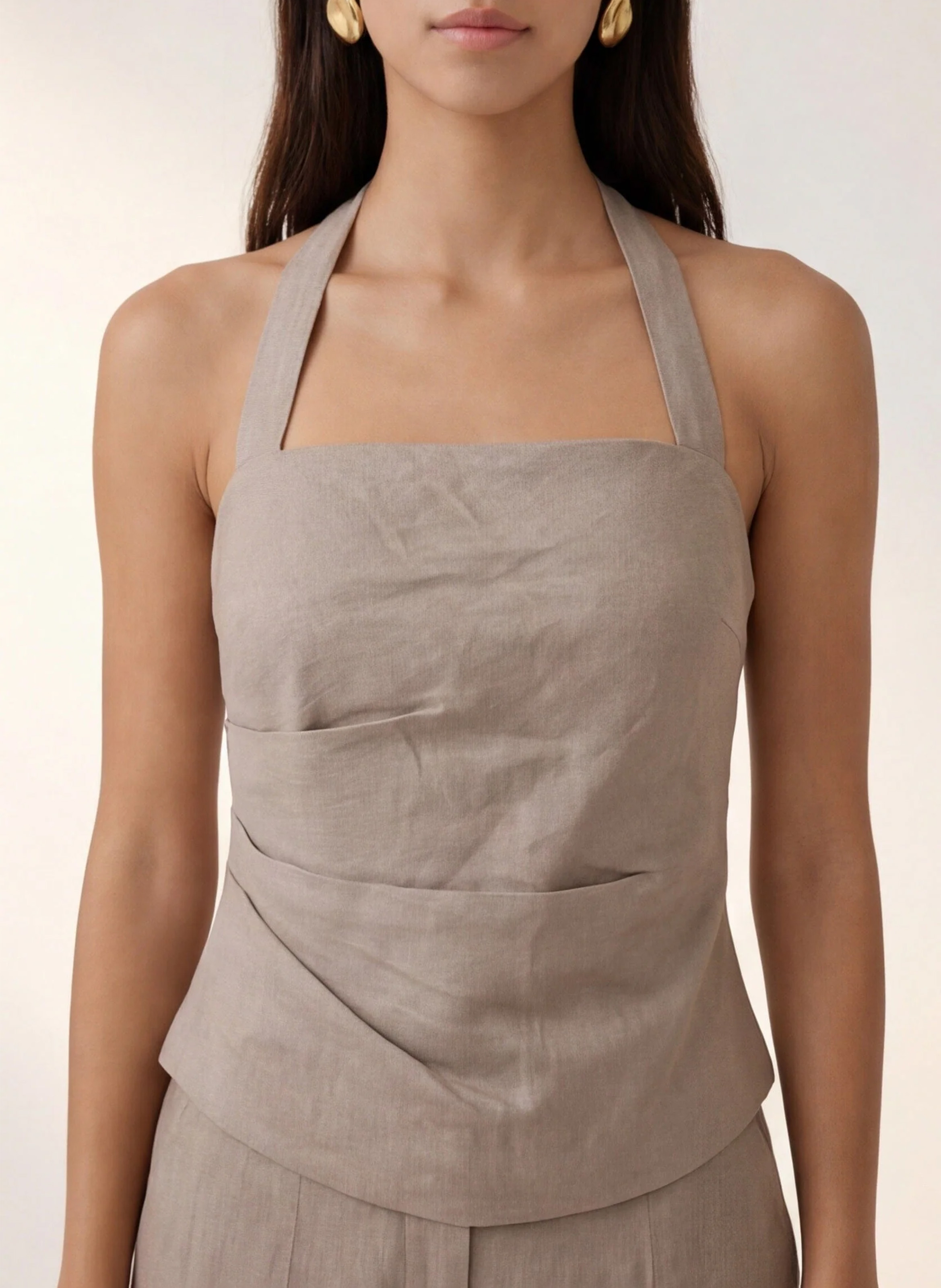 Leinen-Bustier-Top KOOKAI